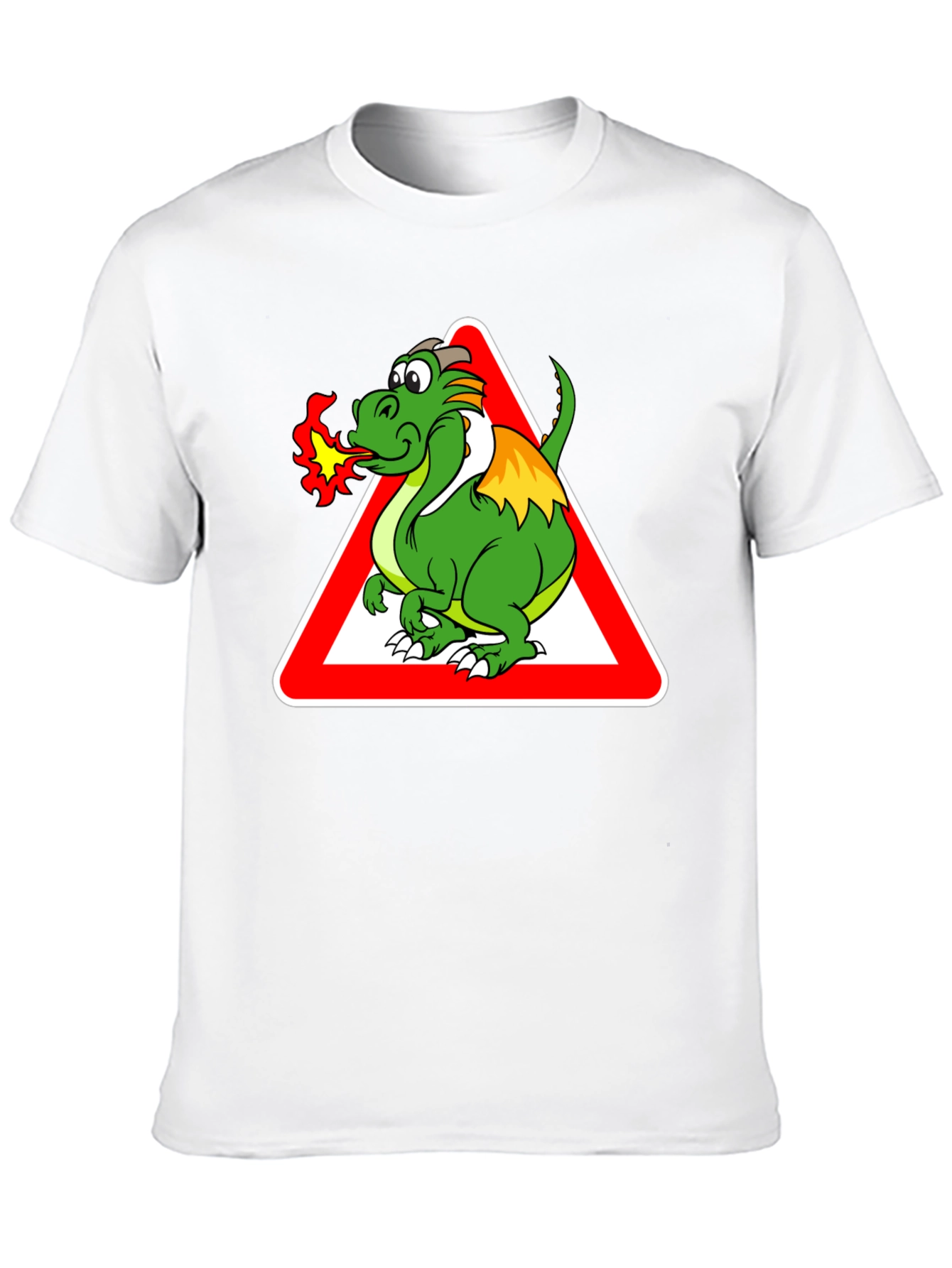 Black Dragon Warning Sign Graphic Tee - Black view 10