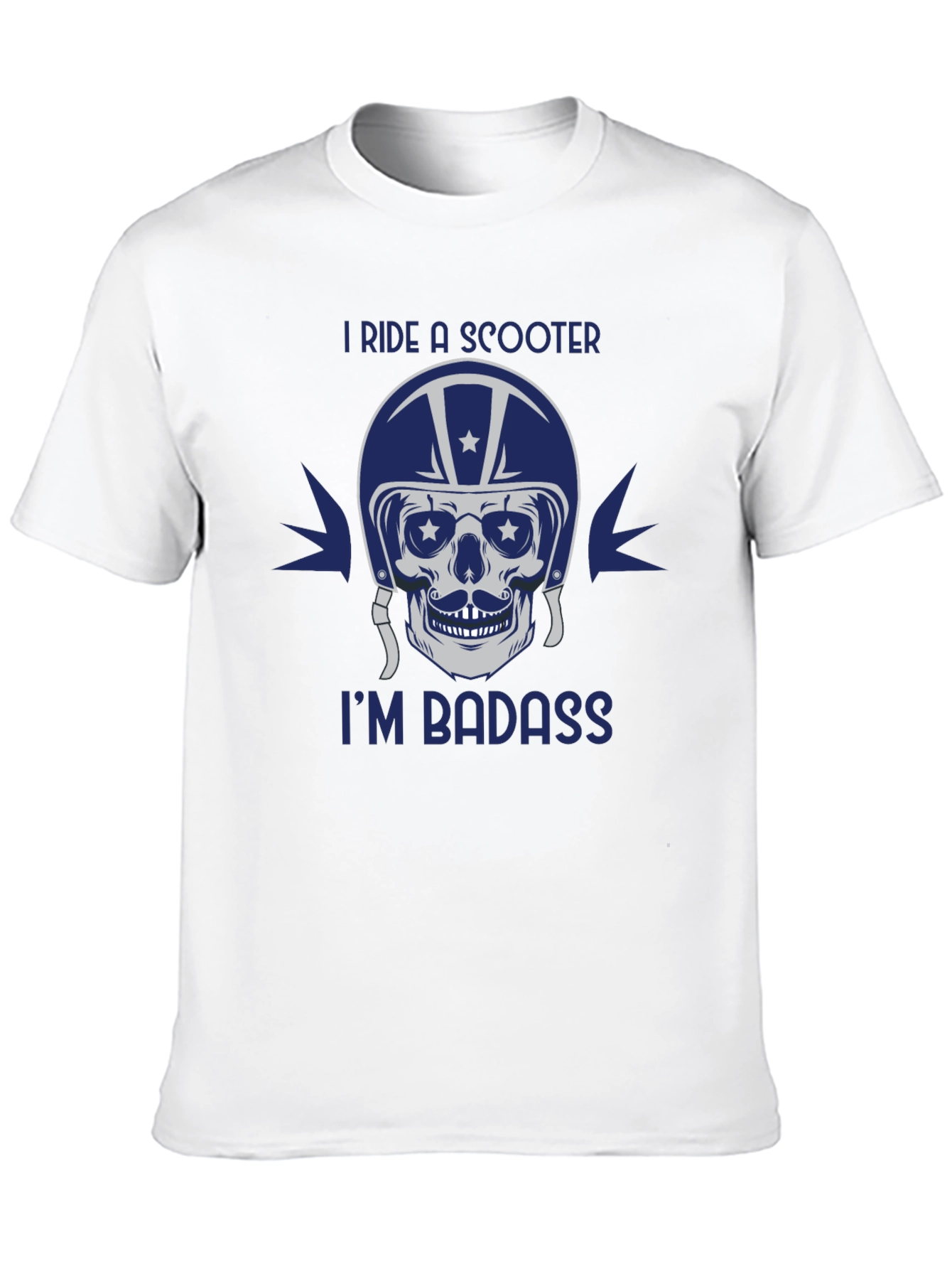 Black I Ride a Scooter, I'm Badass T-Shirt view 10