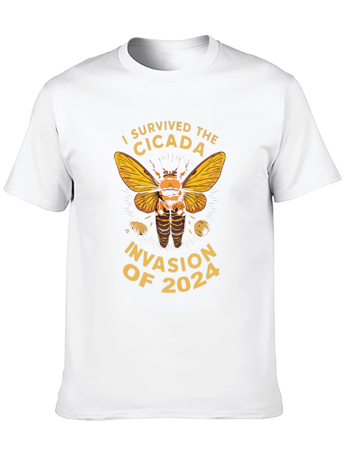 Black I Survived the Cicada Invasion of 2024 T-Shirt view 10