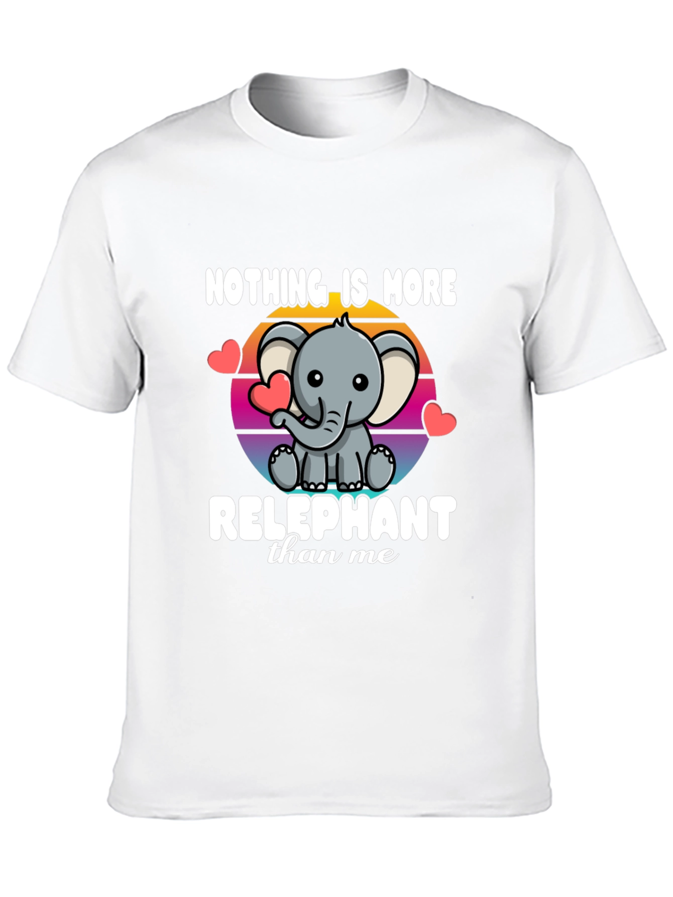 Black Relephant T-Shirt - Cute Elephant Design view 10