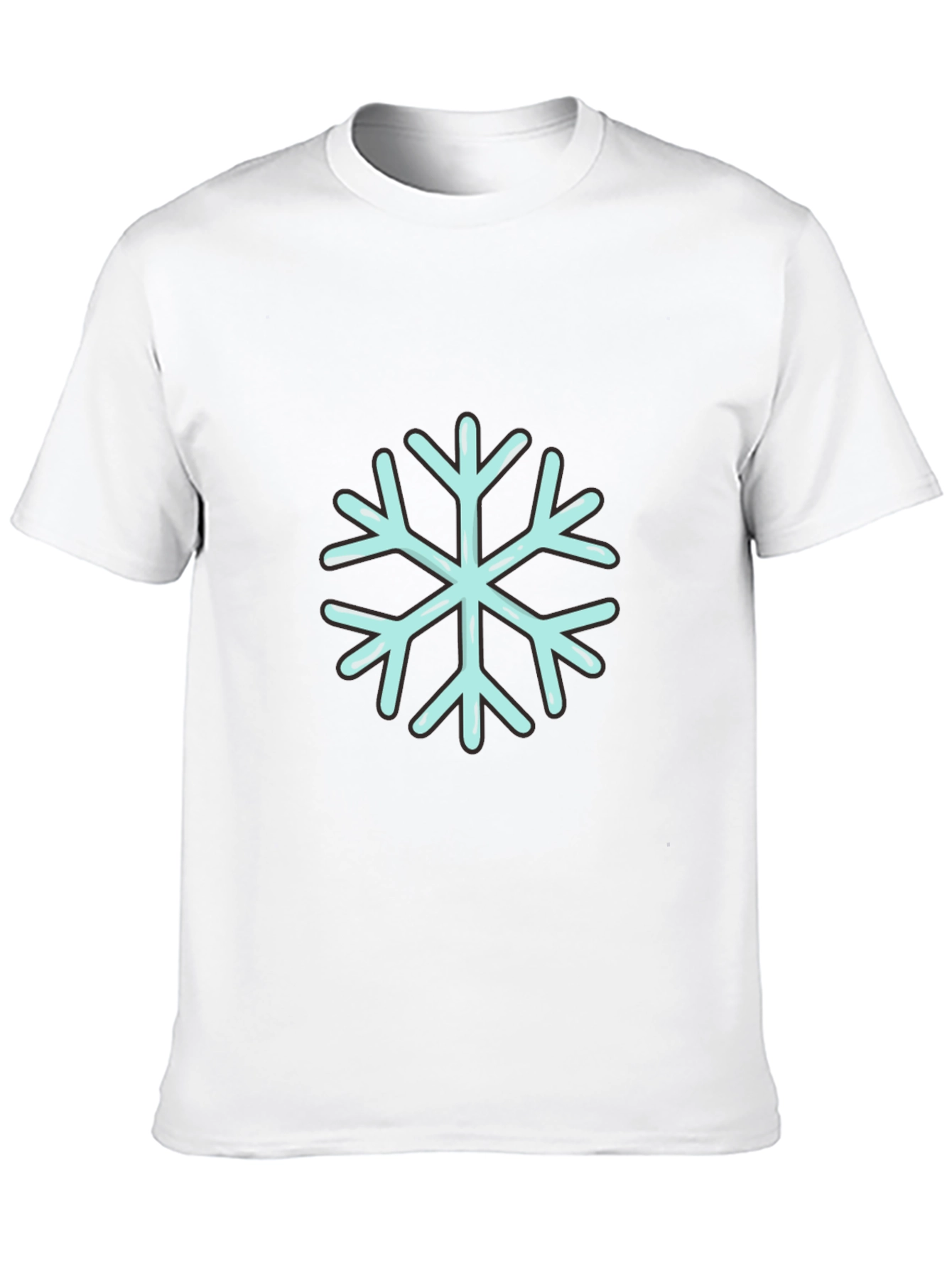Black Snowflake Graphic Tee - Black view 10
