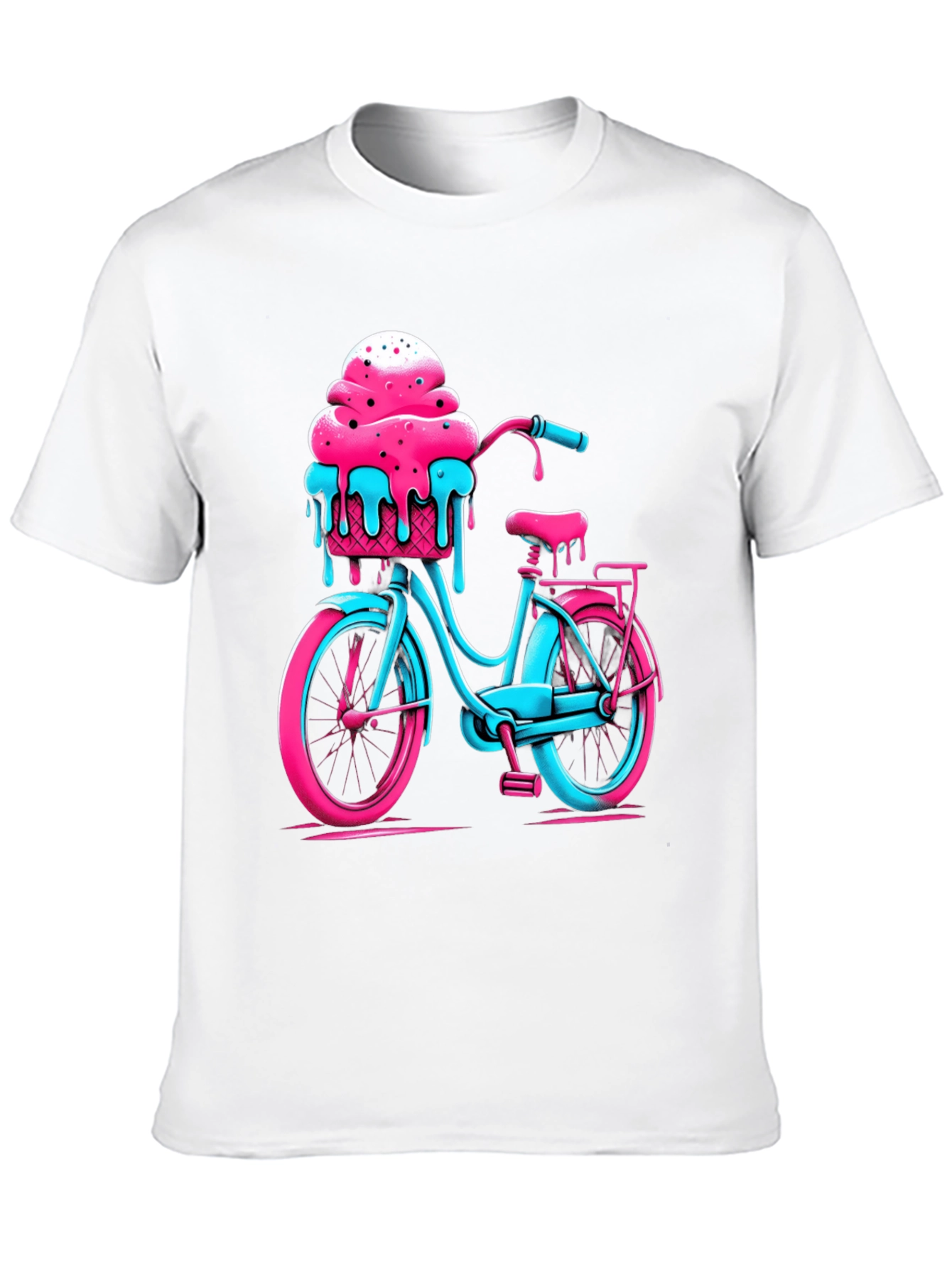 Black Ice Cream Bike Graphic Tee - Cool Summer Vibes view 10
