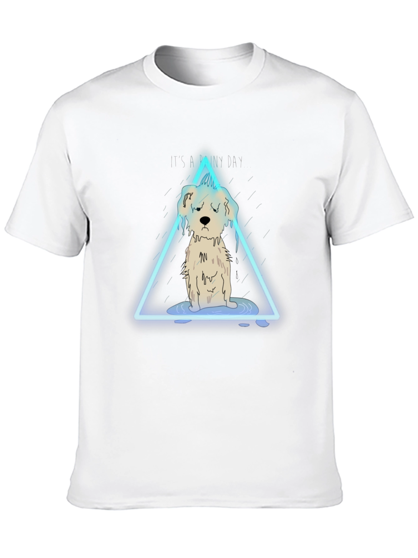 Black Sad Dog Graphic Tee - Rainy Day Vibes view 10
