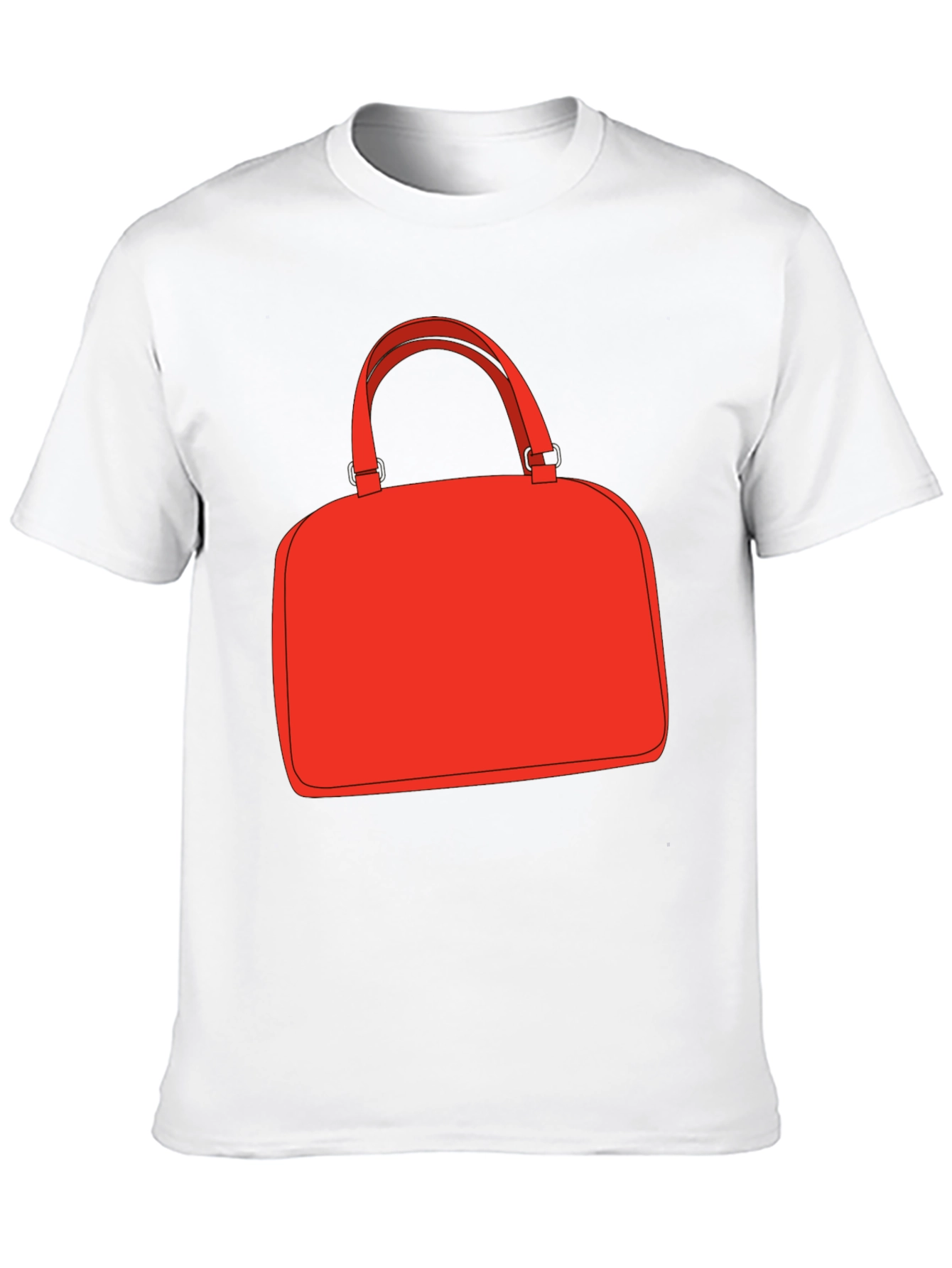 Black Red Bag Graphic Tee - Stylish Black T-Shirt view 10