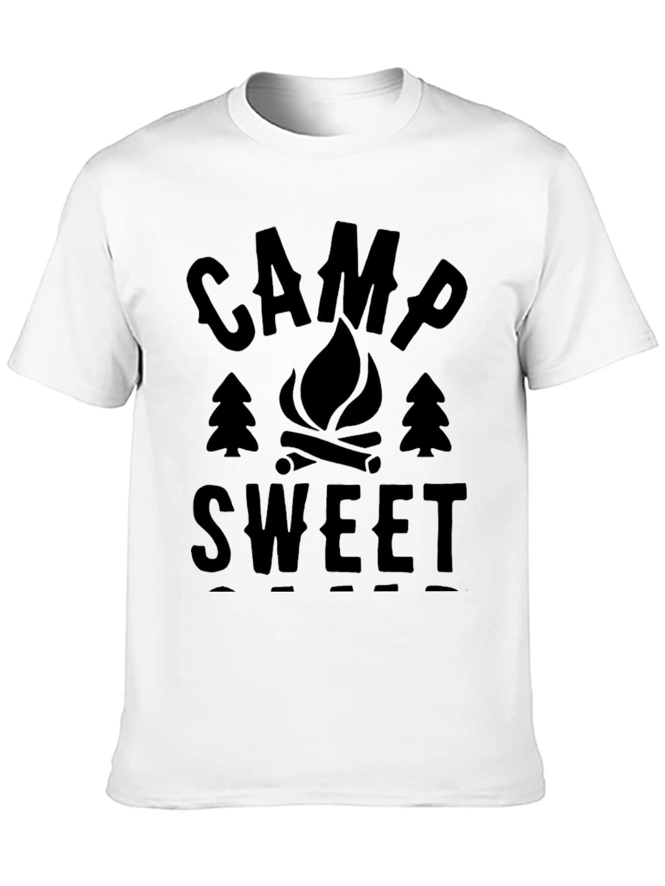 Black Camp Sweet T-Shirt - Black Camping Shirt view 10