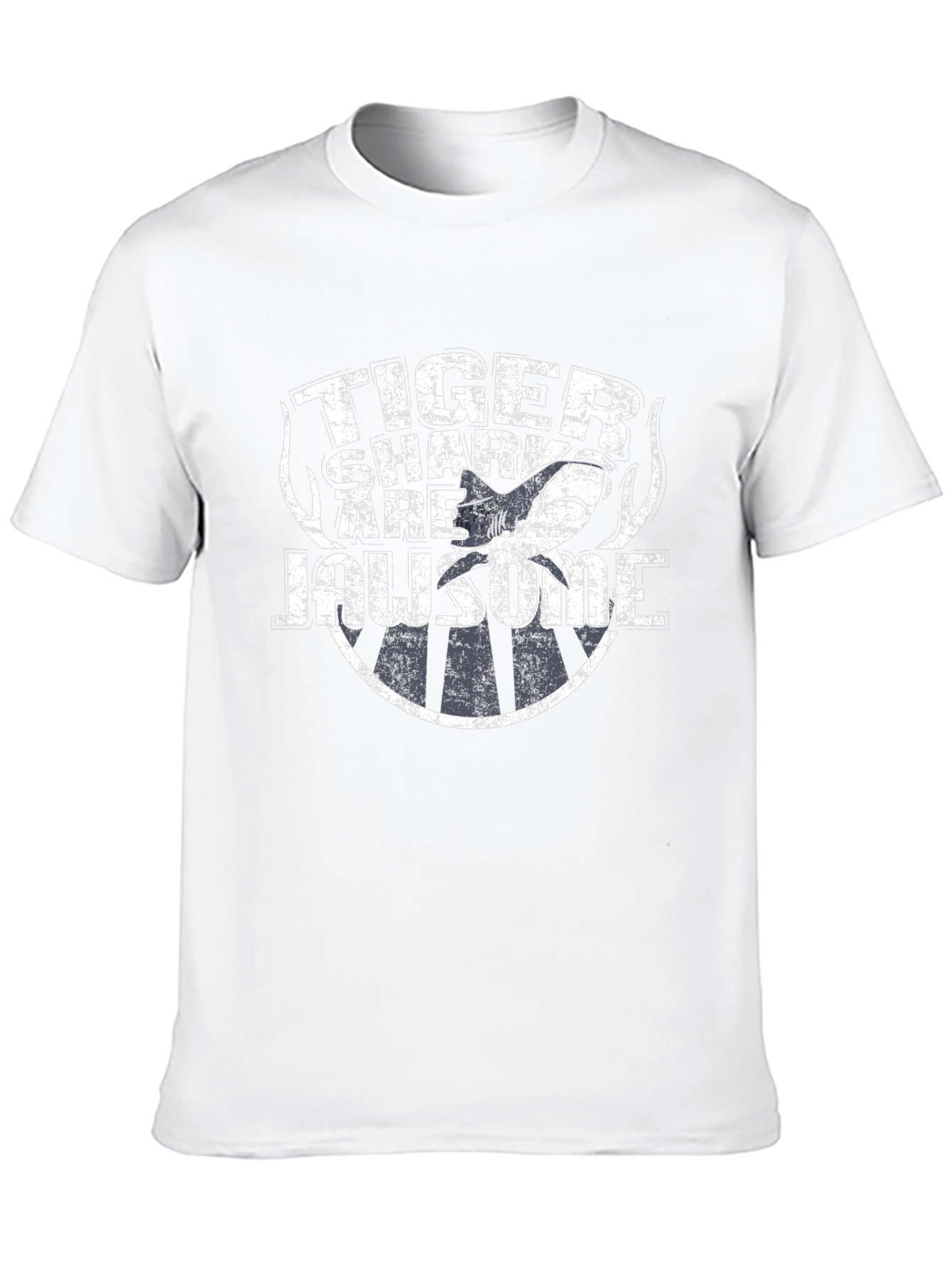 Black Tiger Shark Jawsome Graphic T-Shirt - Black view 10