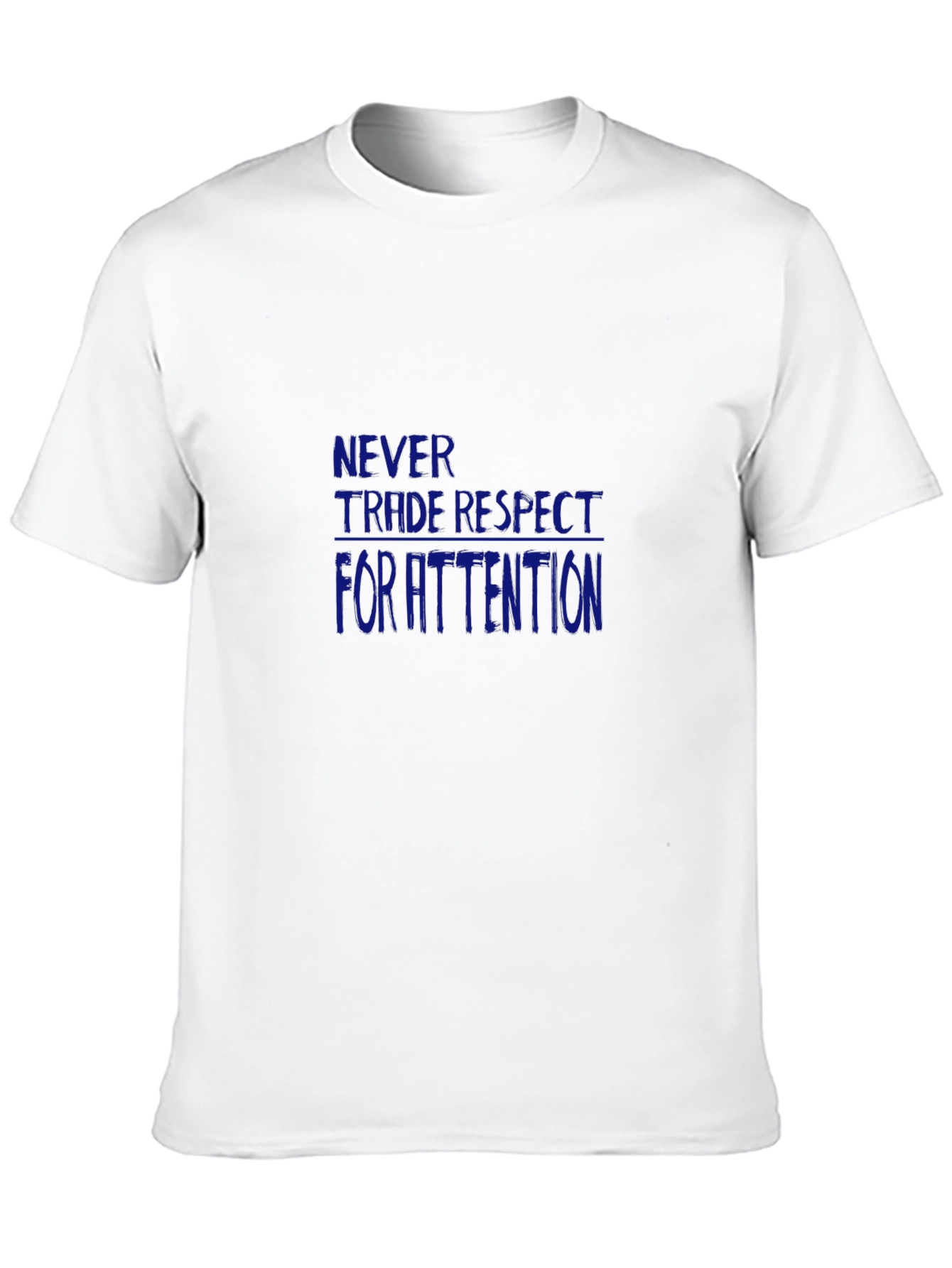 Black Men's Black Tee - Never Trade Respect for Attention view 10