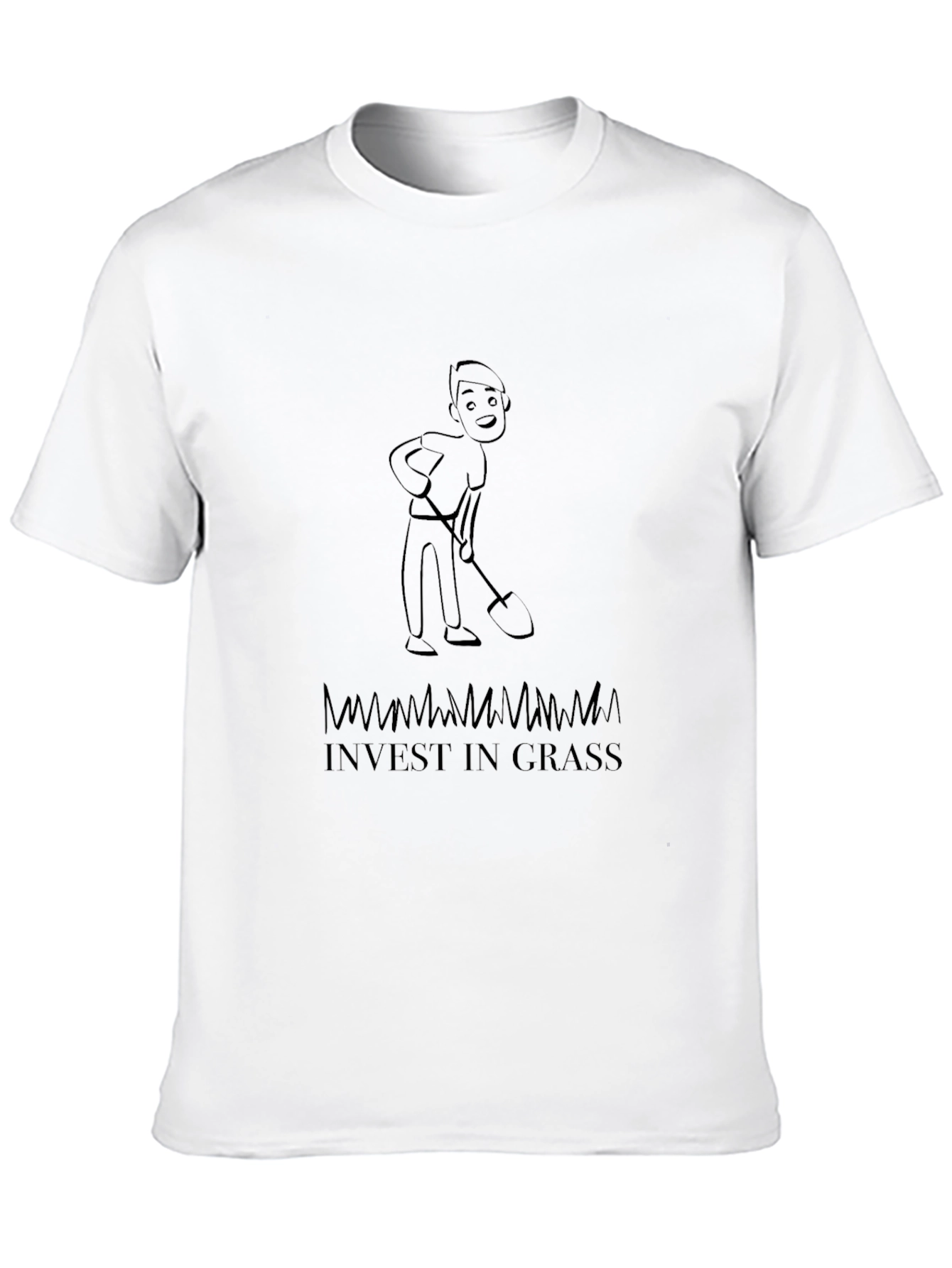 Black Invest in Grass Funny Gardener T-Shirt view 10