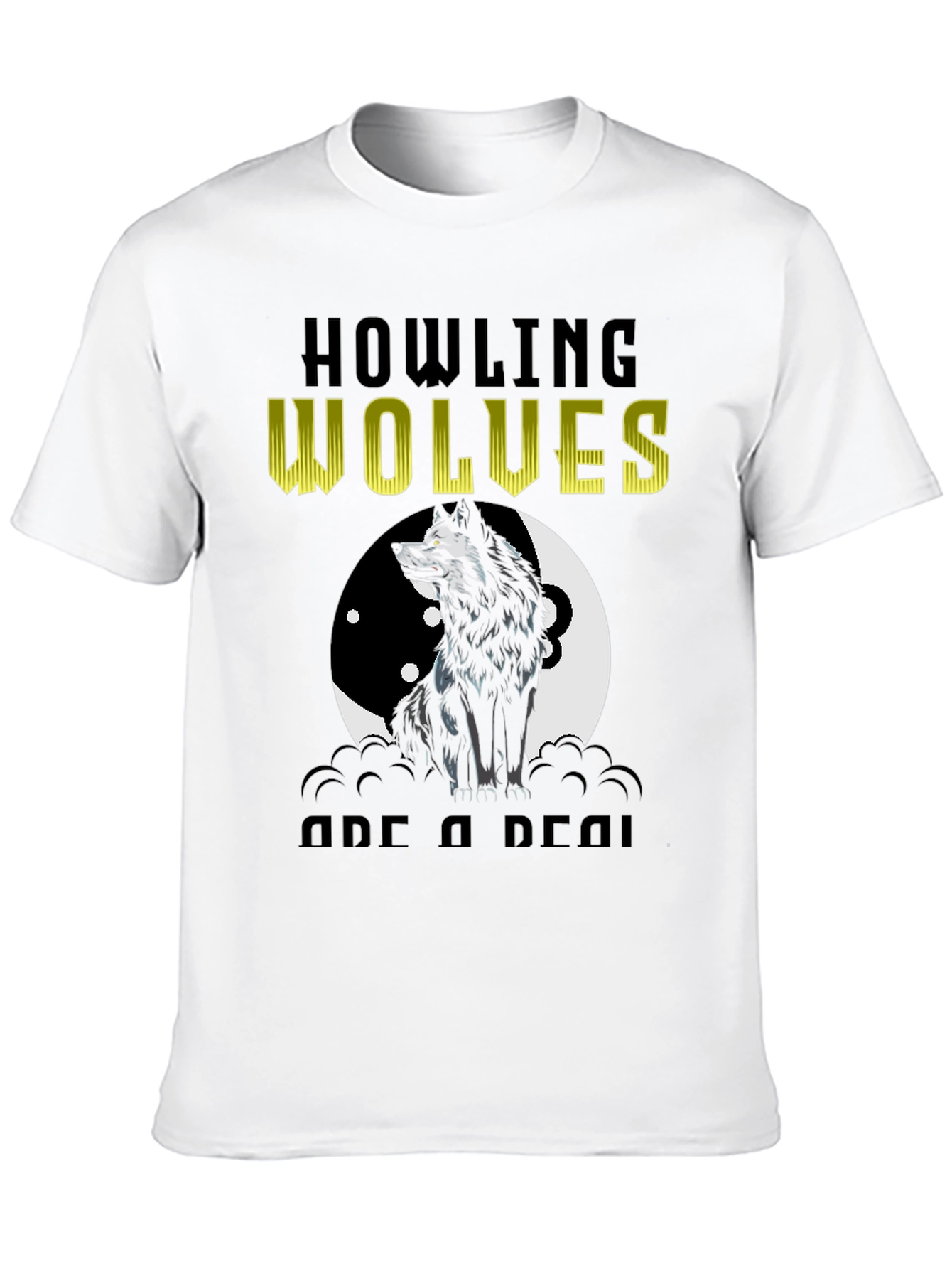 Black Howling Wolves Graphic Tee - Black T-Shirt view 10