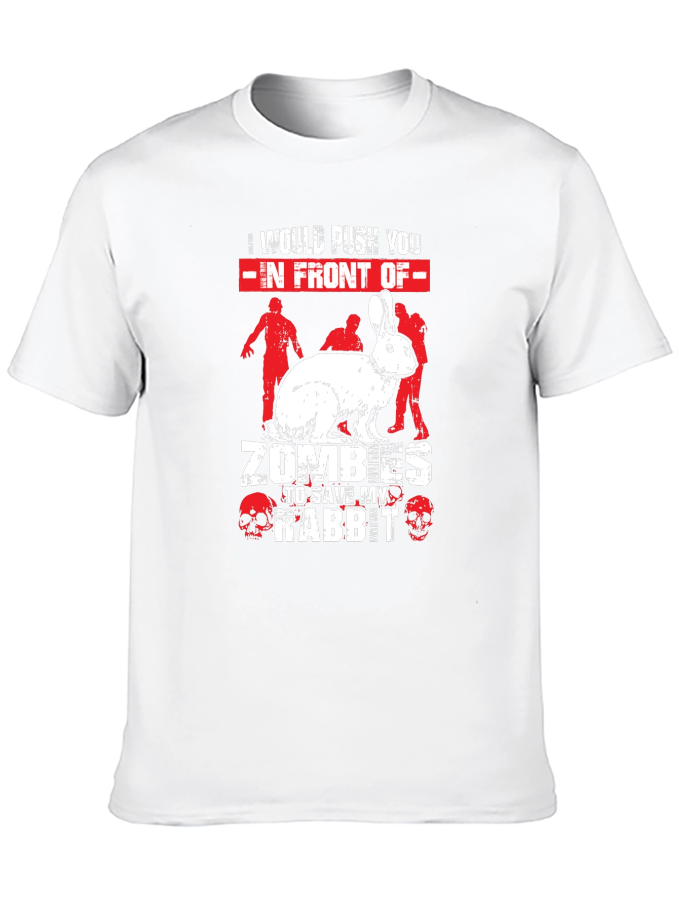 Black Zombie Rabbit Graphic Tee - Save My Rabbit! view 10