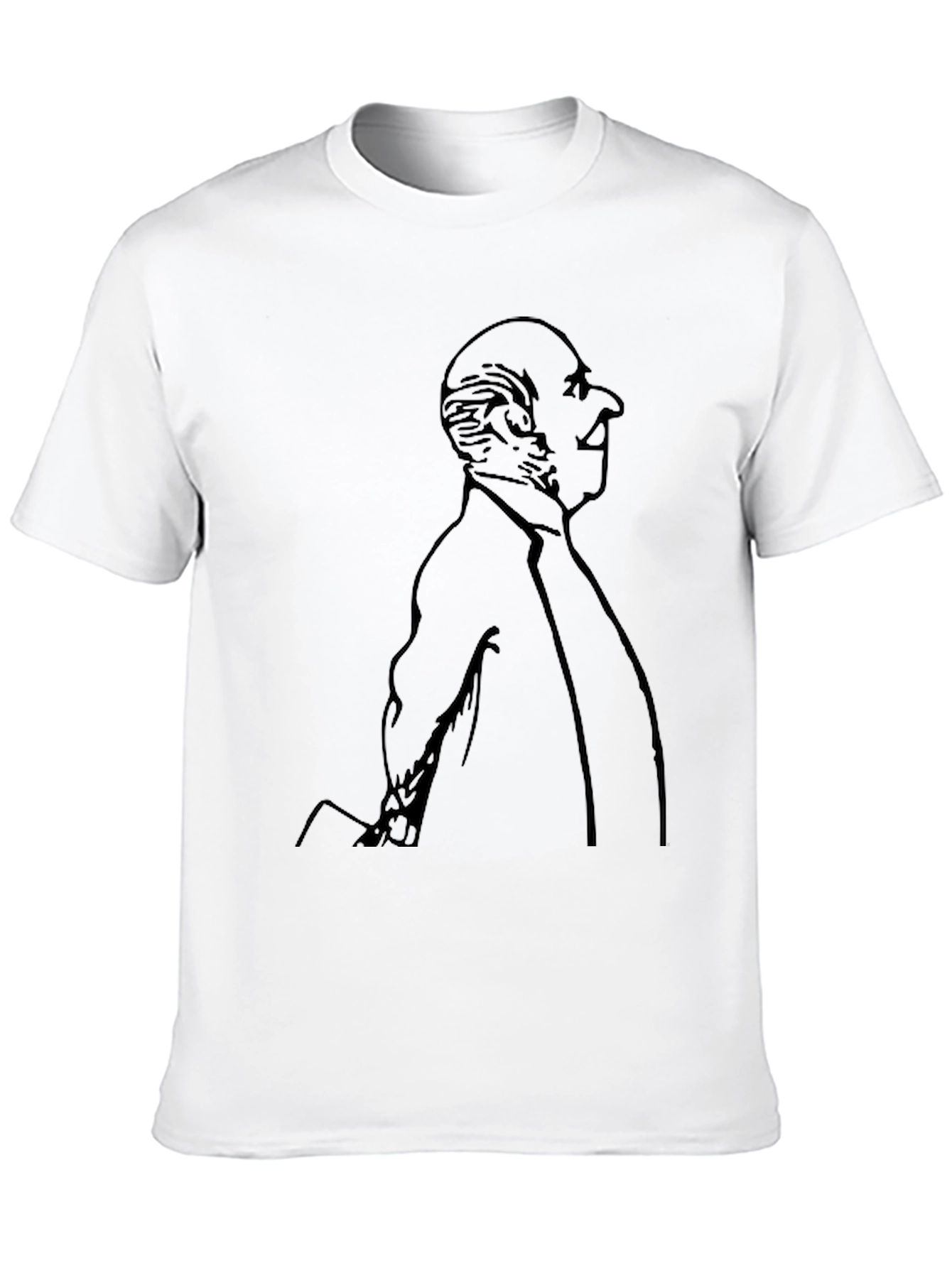 Black Gentleman Portrait Graphic Tee - Black view 10