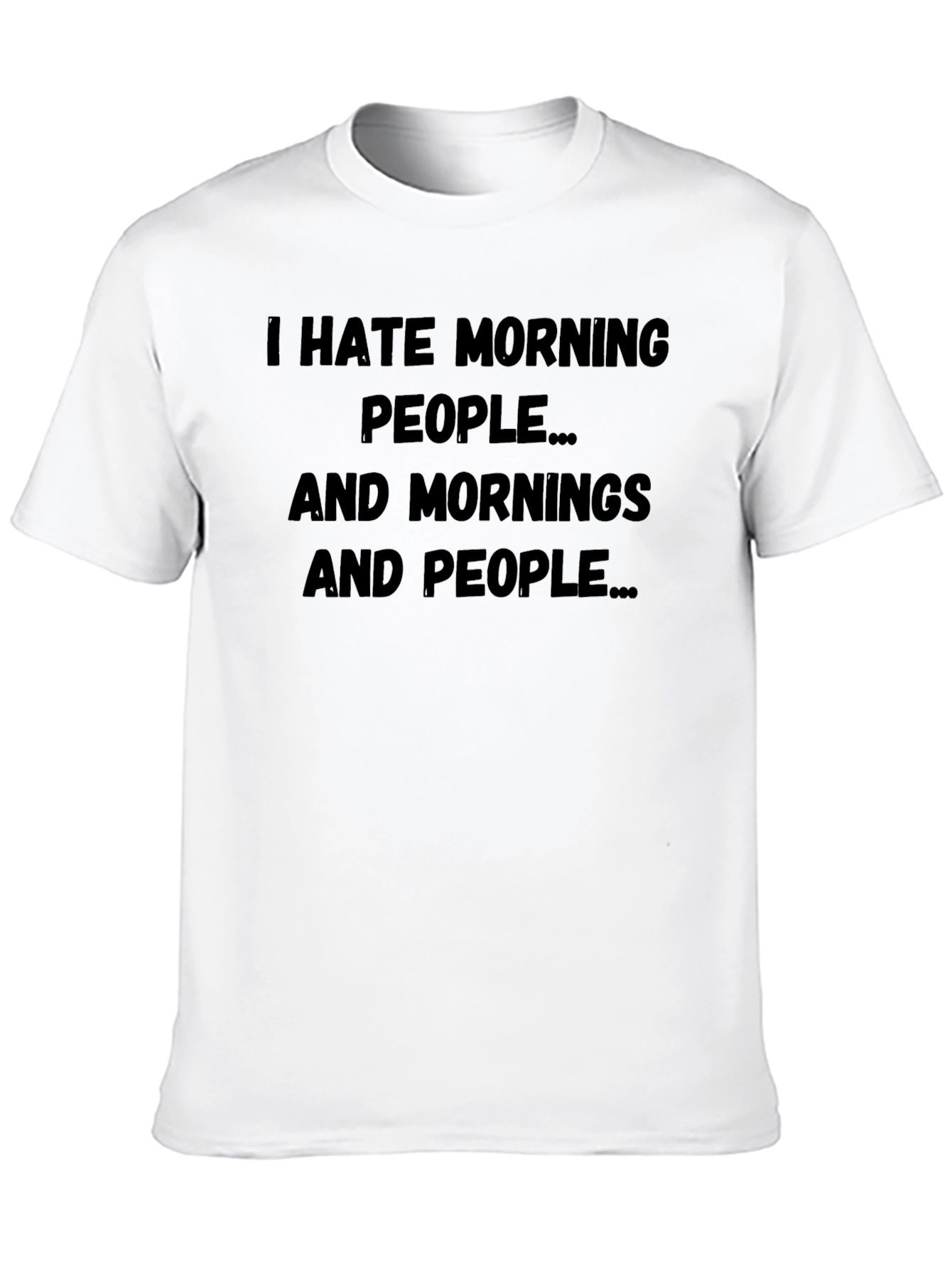 Black I Hate Morning People Graphic Tee view 10