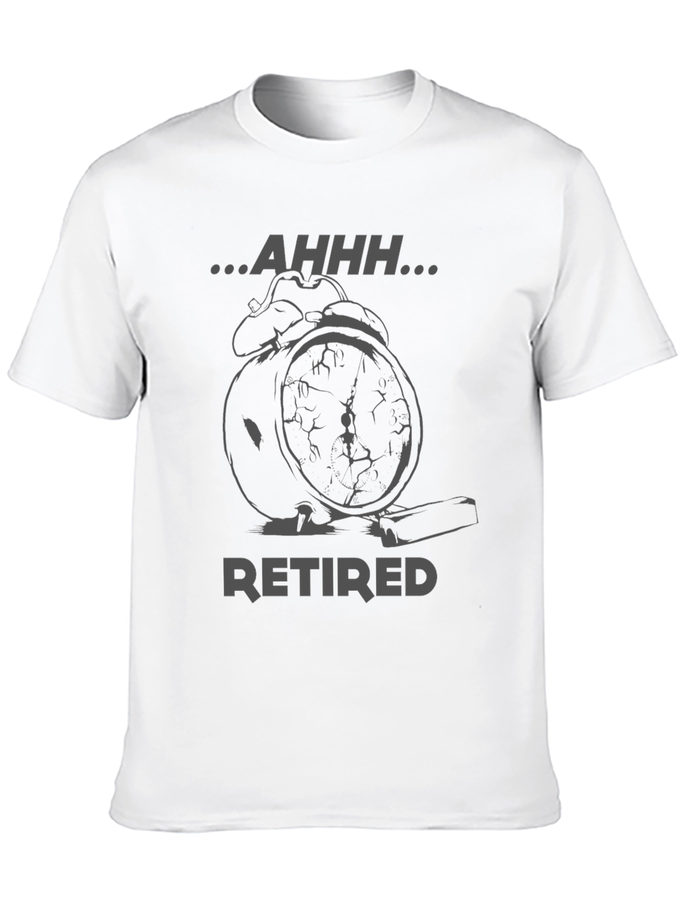 Black Retired Alarm Clock Graphic T-Shirt view 10