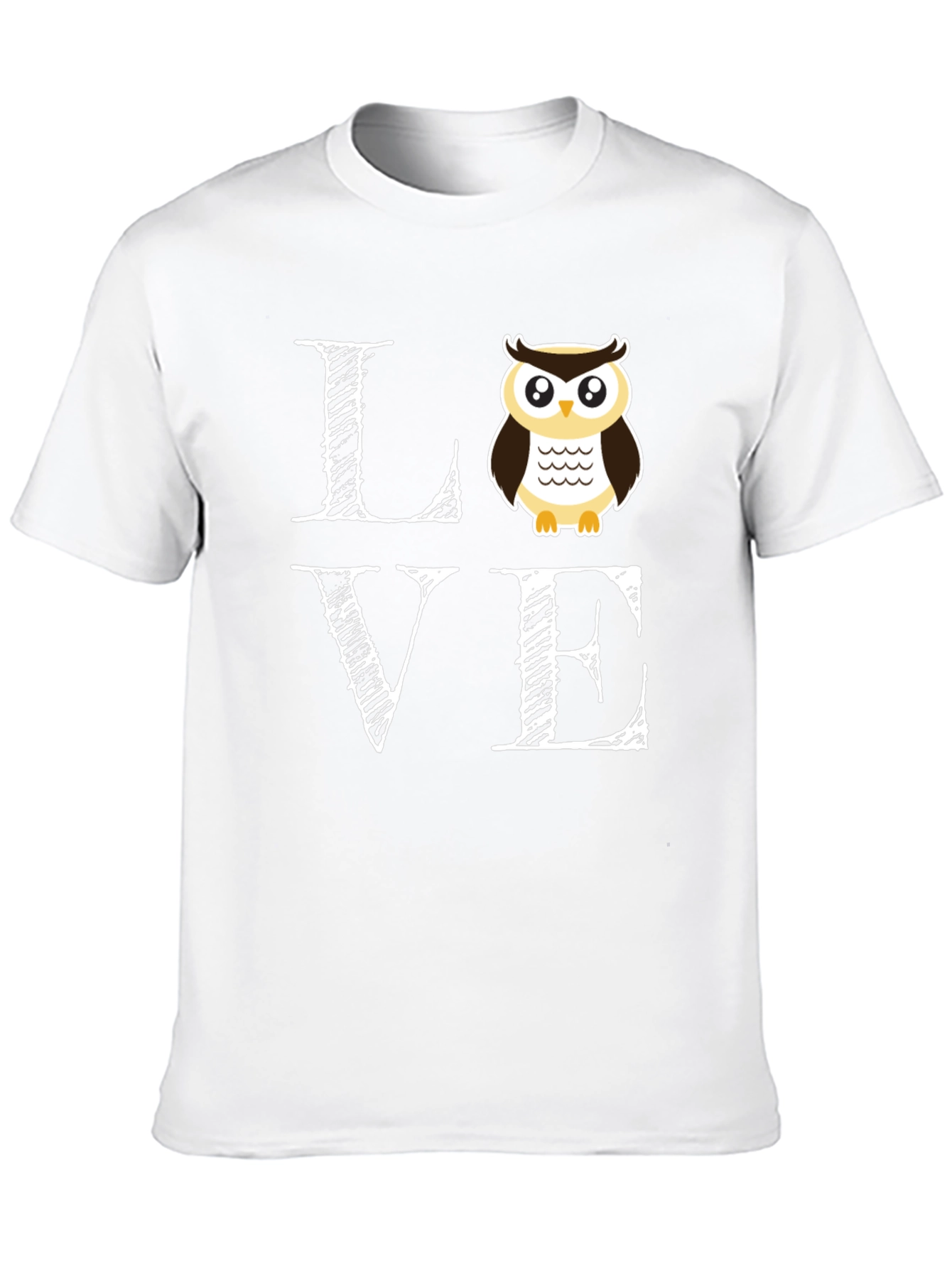 Black Owl Love T-Shirt - Cute Graphic Tee view 10