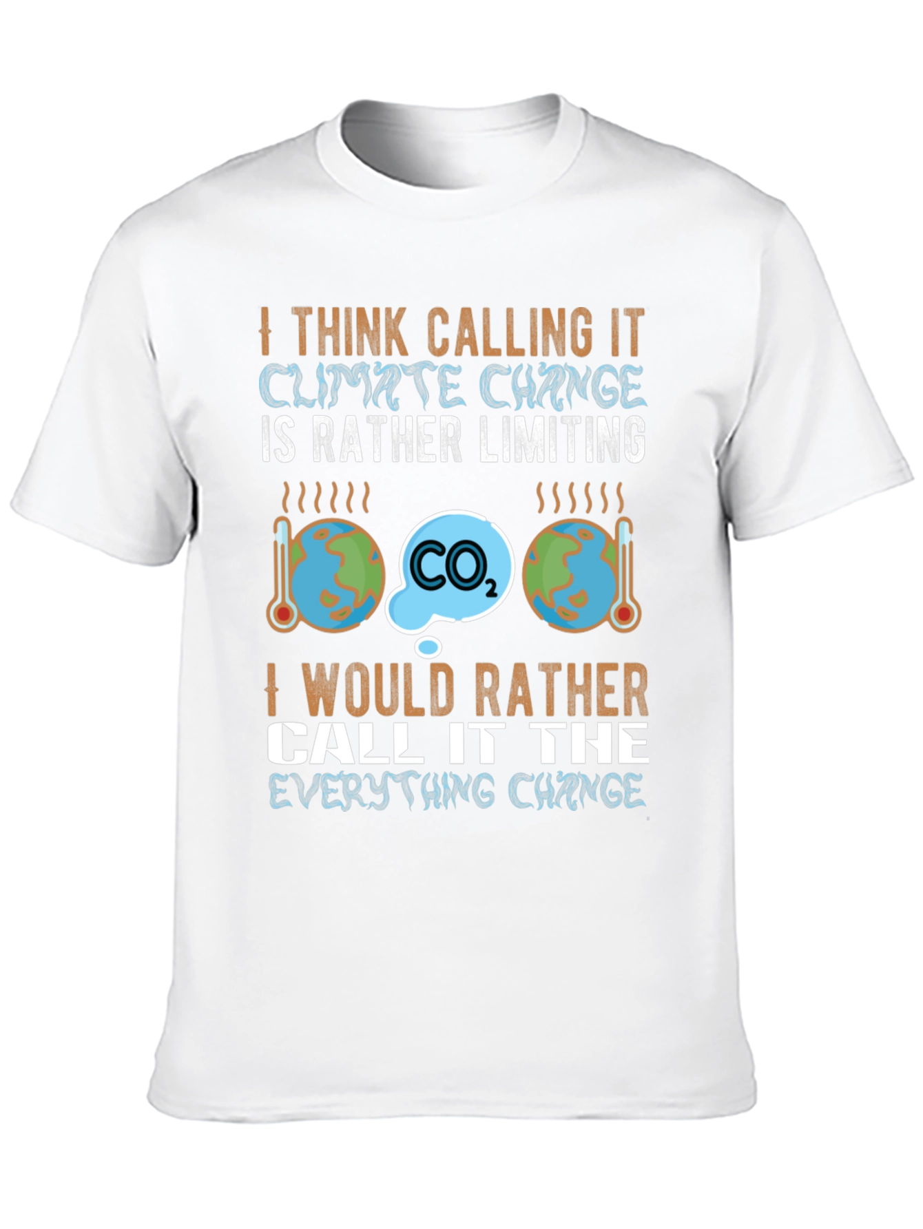Black Climate Change Slogan Graphic T-Shirt view 10