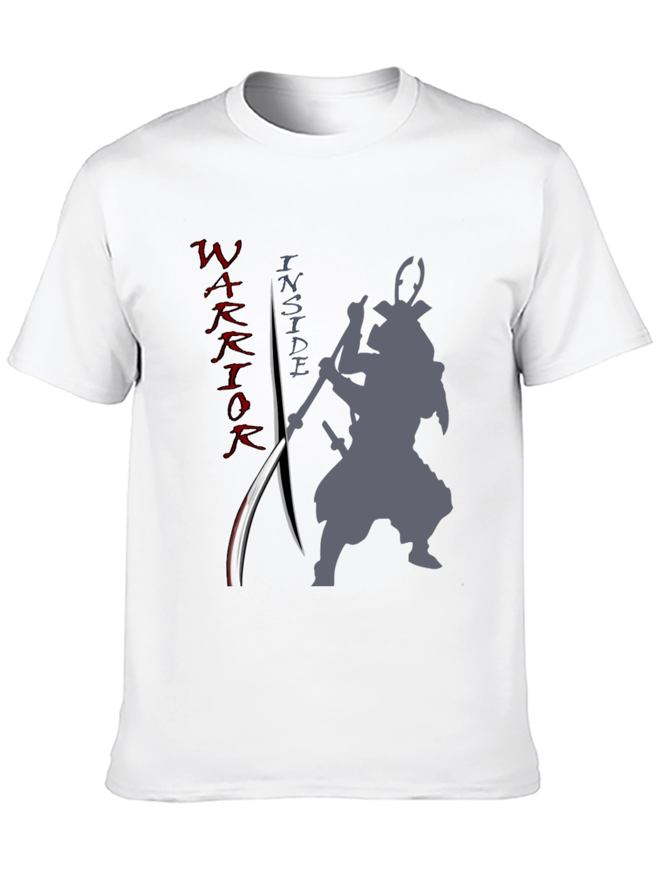 Black Warrior Inside Men's Graphic Tee - Samurai Design view 10