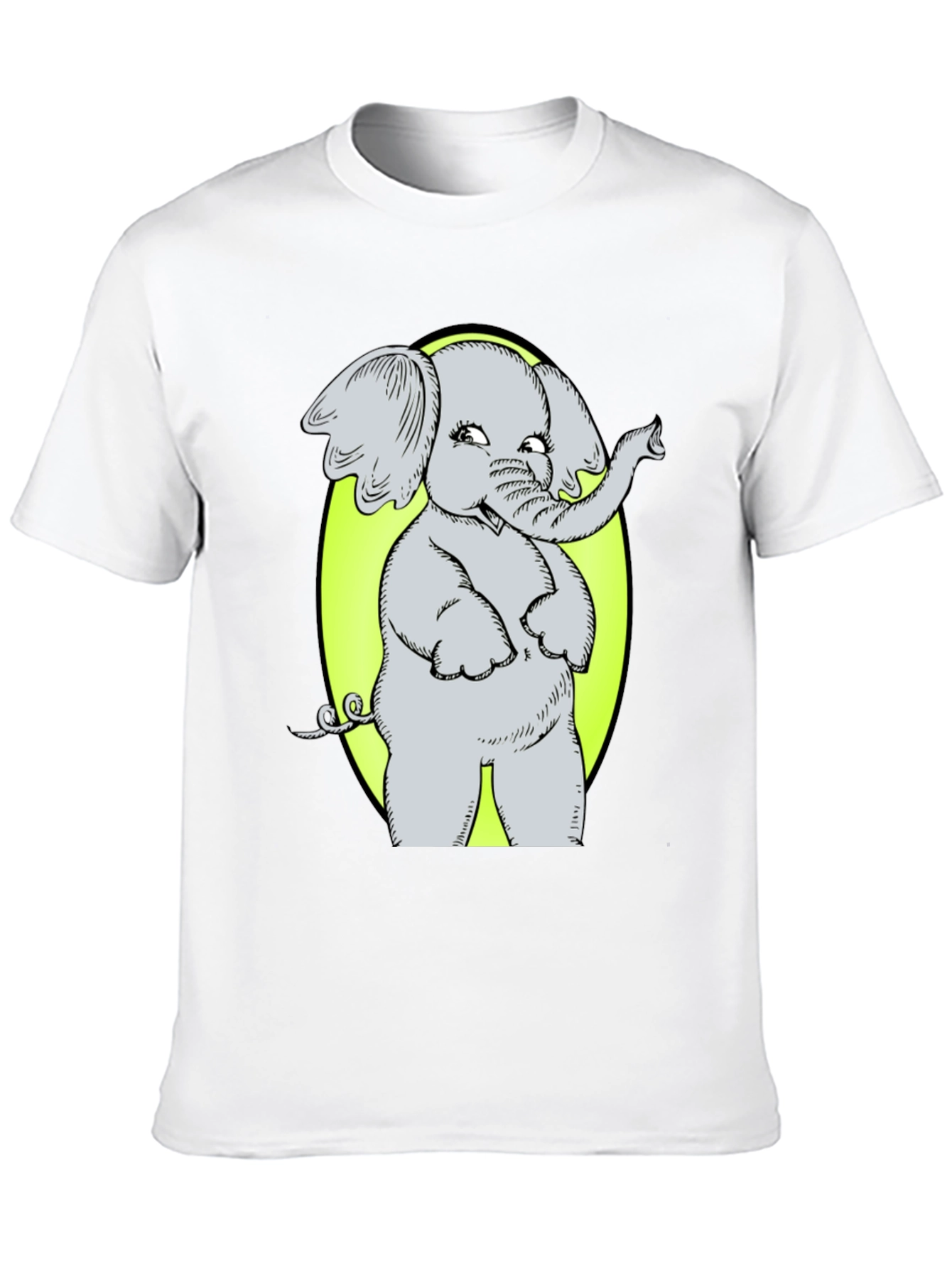 Black Elephant Graphic Tee - Cute Cartoon Design view 10