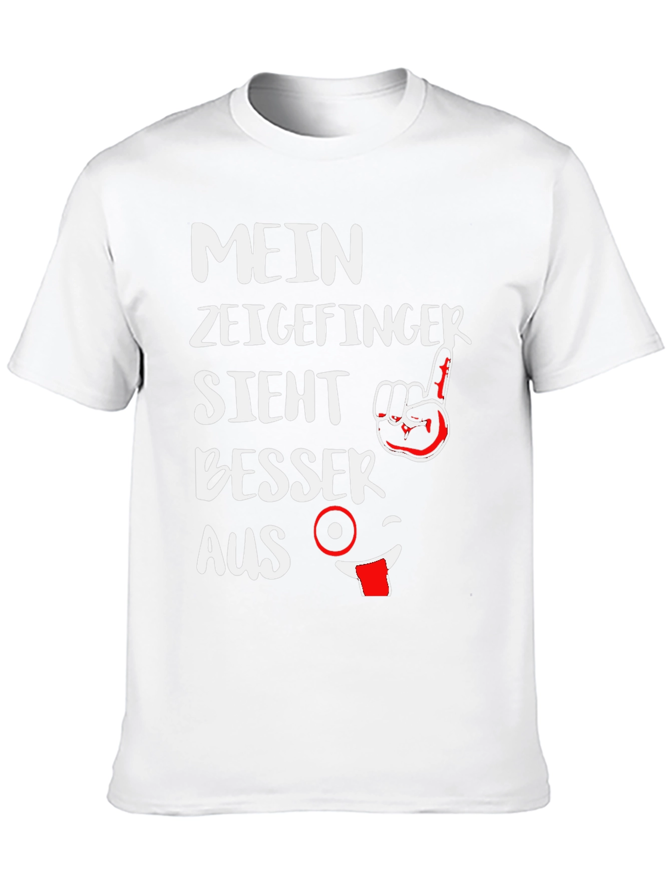 Black Funny German Graphic T-Shirt - Mein Zeigefinger Sieht Besser Aus view 10