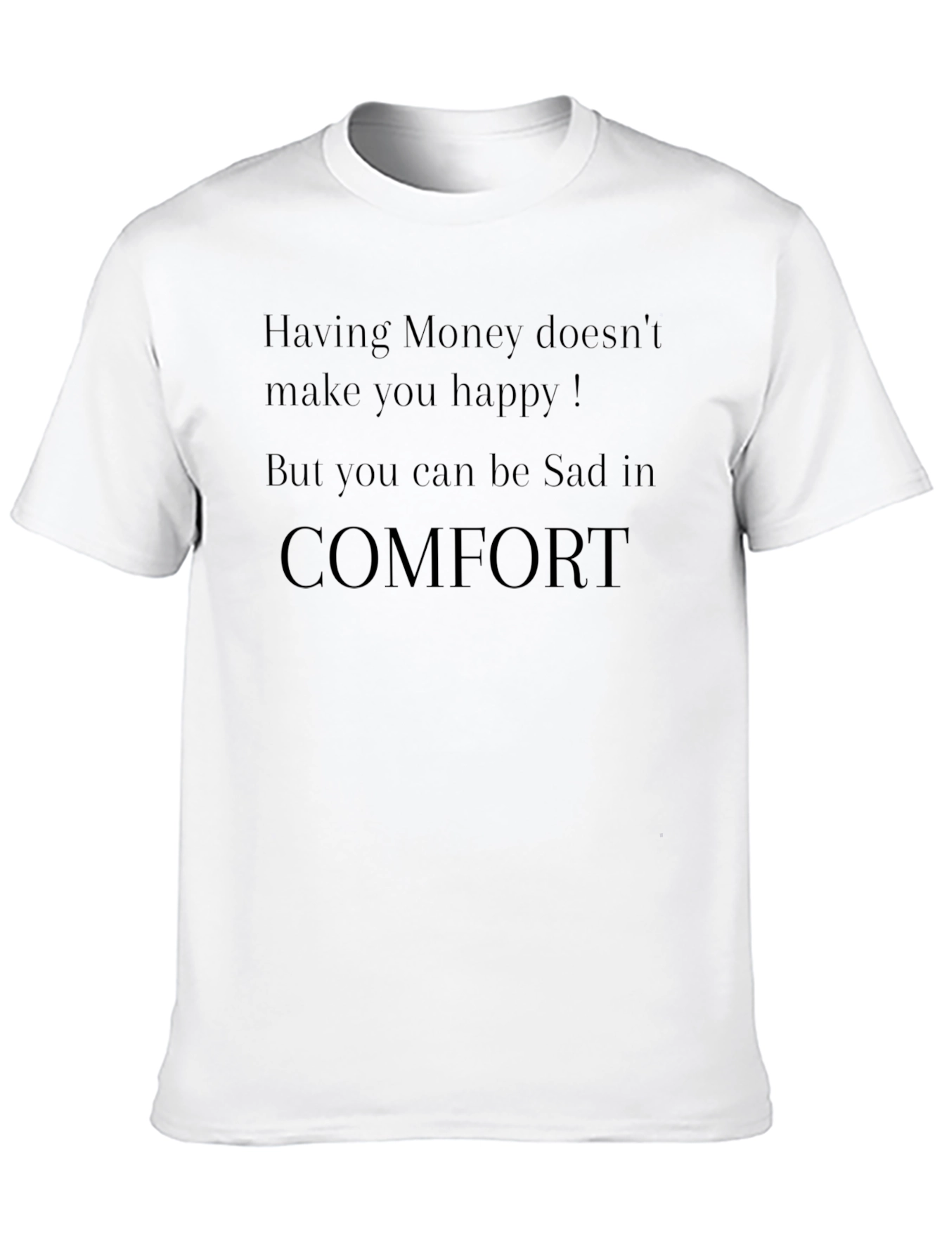Black Sad in Comfort Black T-Shirt view 10