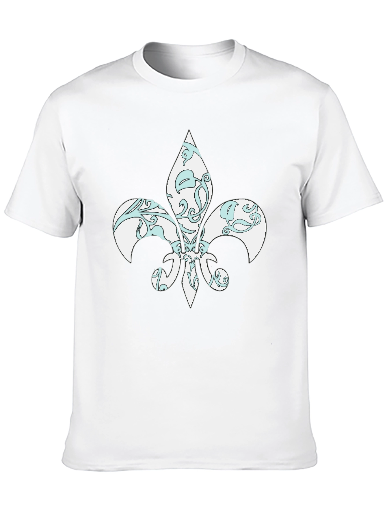 Black Black T-Shirt with Fleur-de-Lis Design view 10