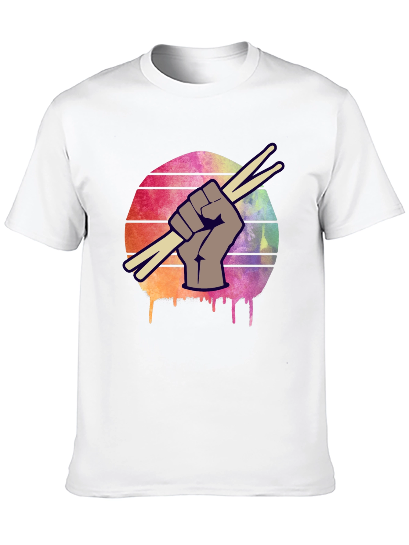 Black Drummer's Fist T-Shirt - Music Lover Tee view 10