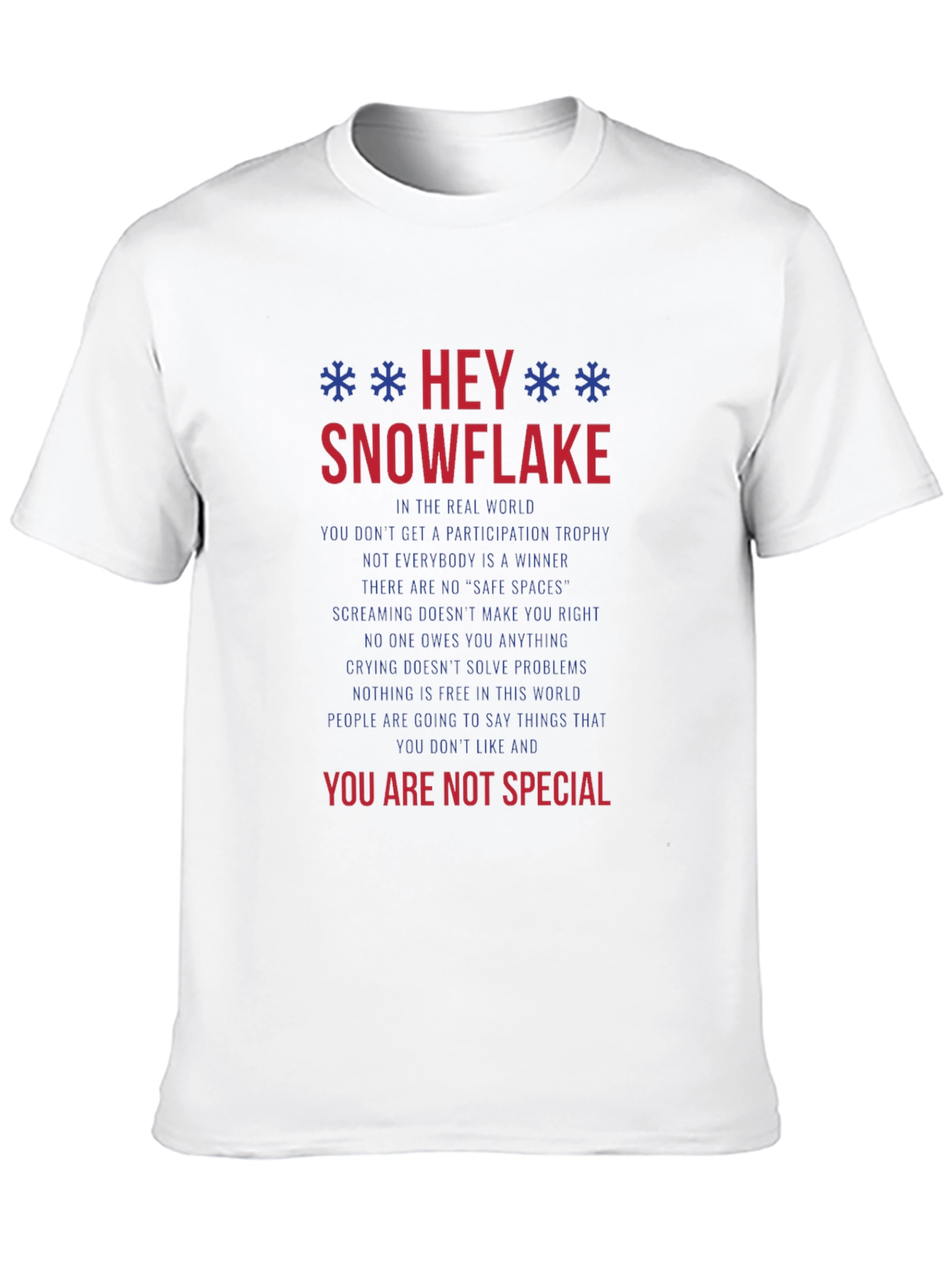 Black HEY SNOWFLAKE Graphic Tee - Bold Statement T-Shirt view 10