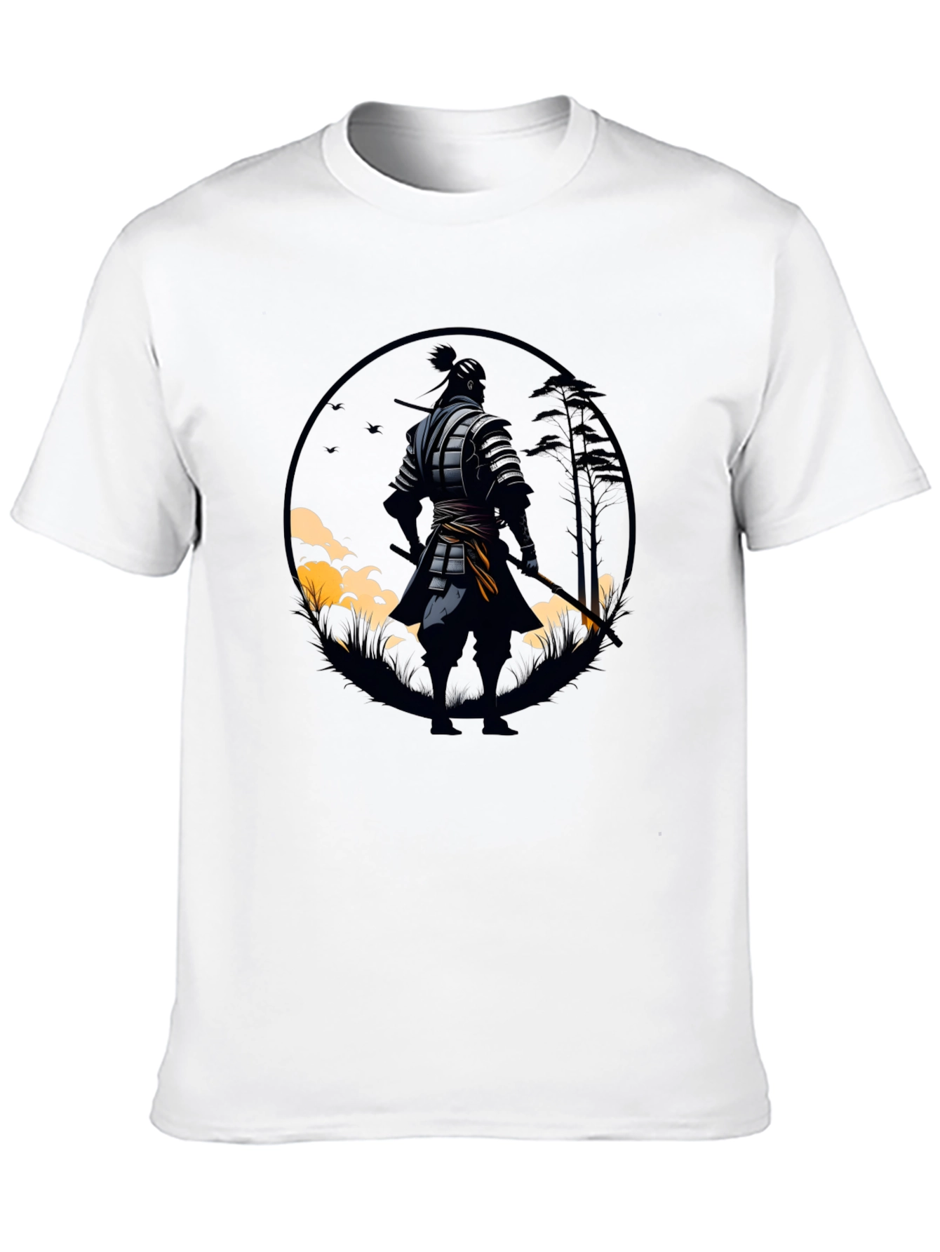 Black Samurai Warrior Graphic Tee - Stylish Black T-Shirt view 10