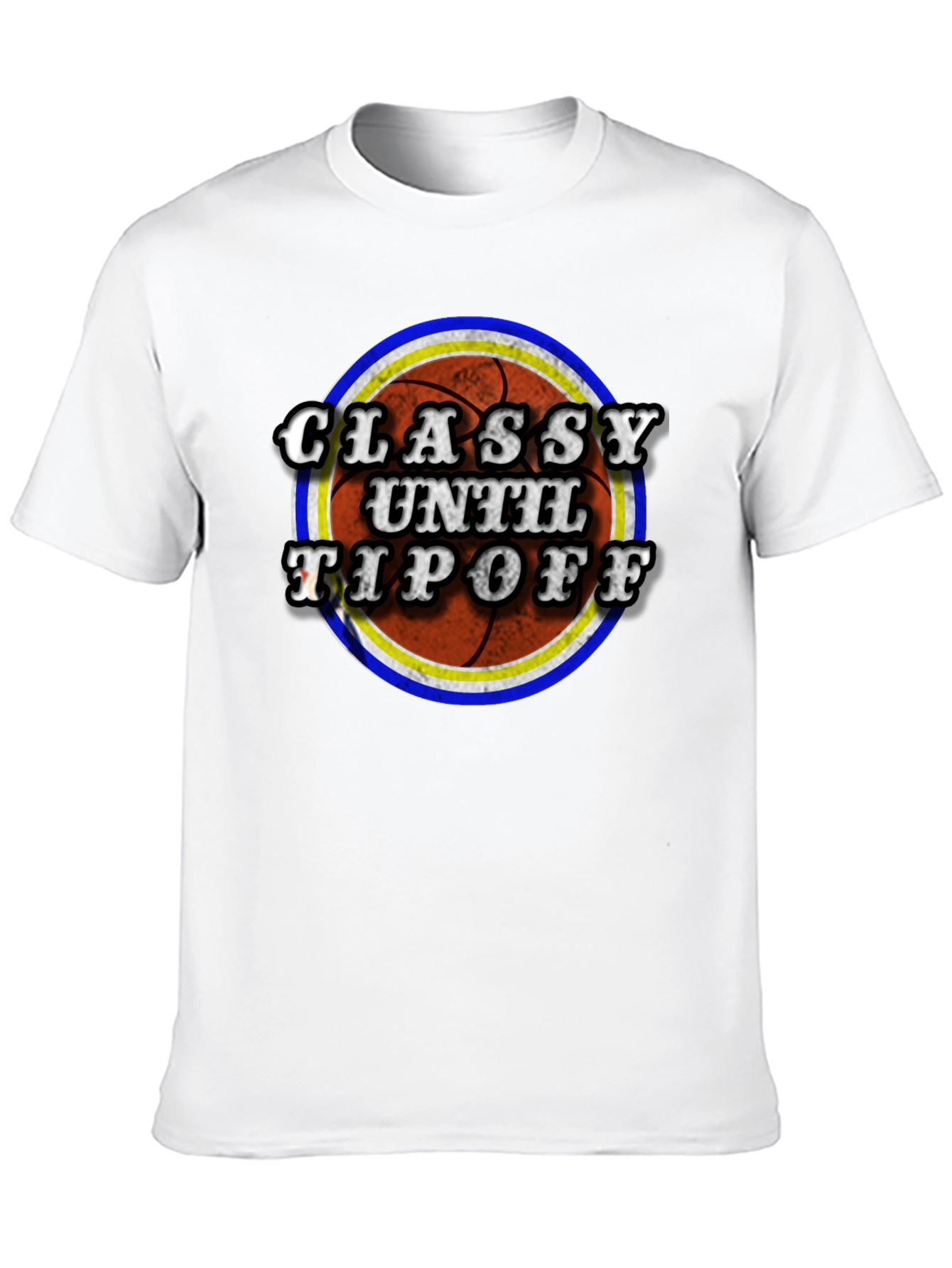 Black Classy Until Tipoff Basketball Graphic Tee view 10