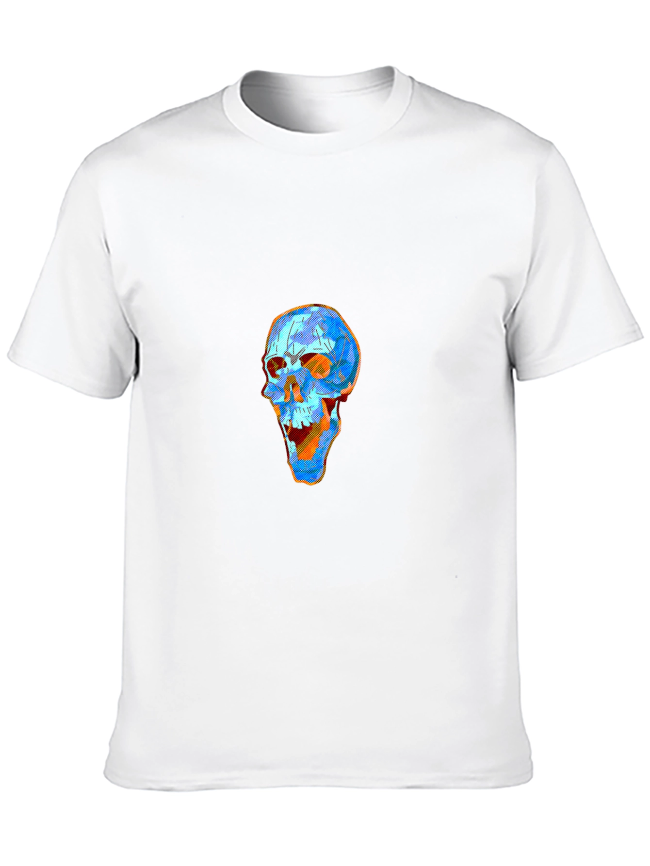 Black Geometric Skull Graphic Tee - Modern Art Style view 10