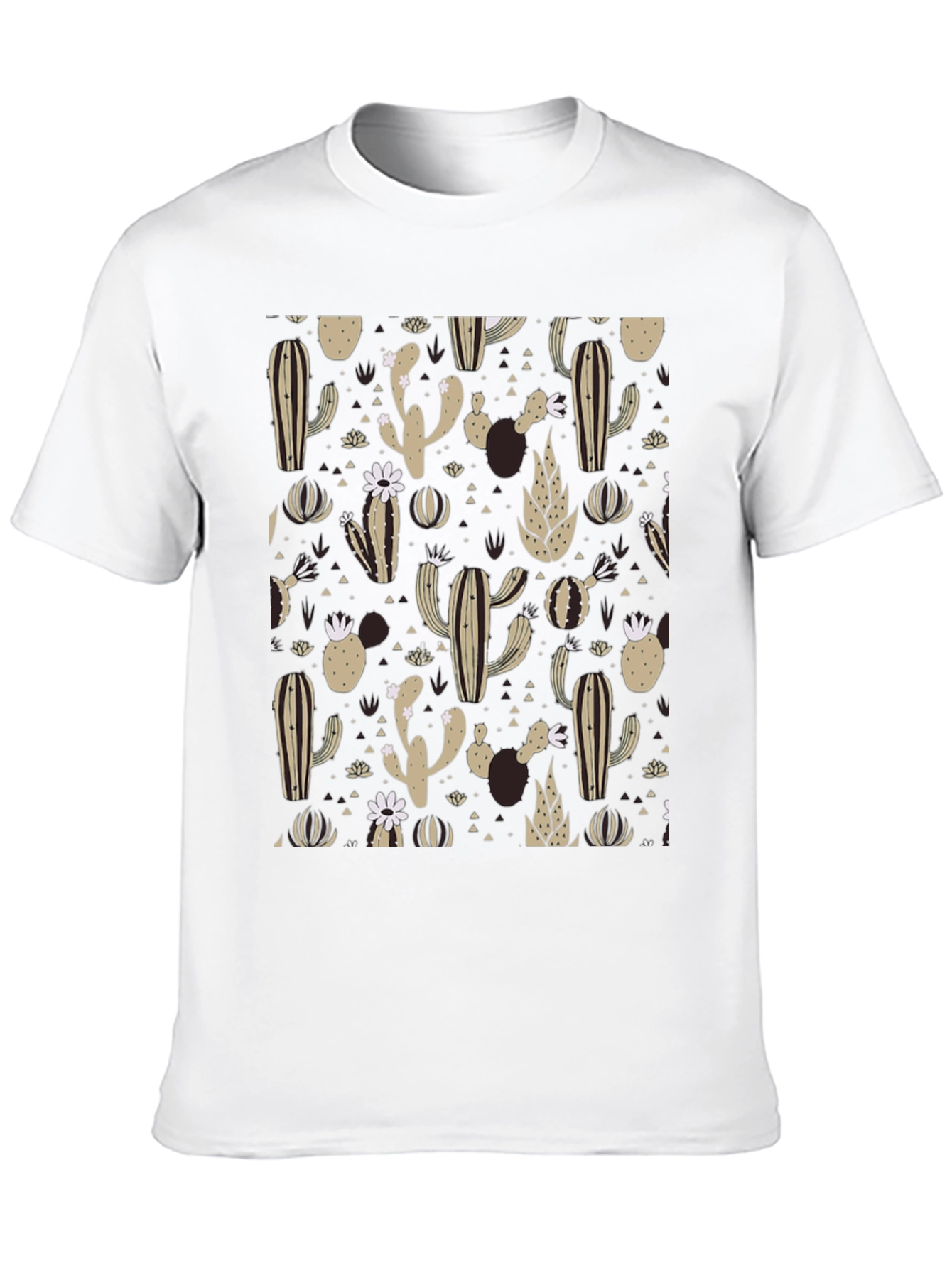 Black Cactus Print T-Shirt - Desert Style view 10