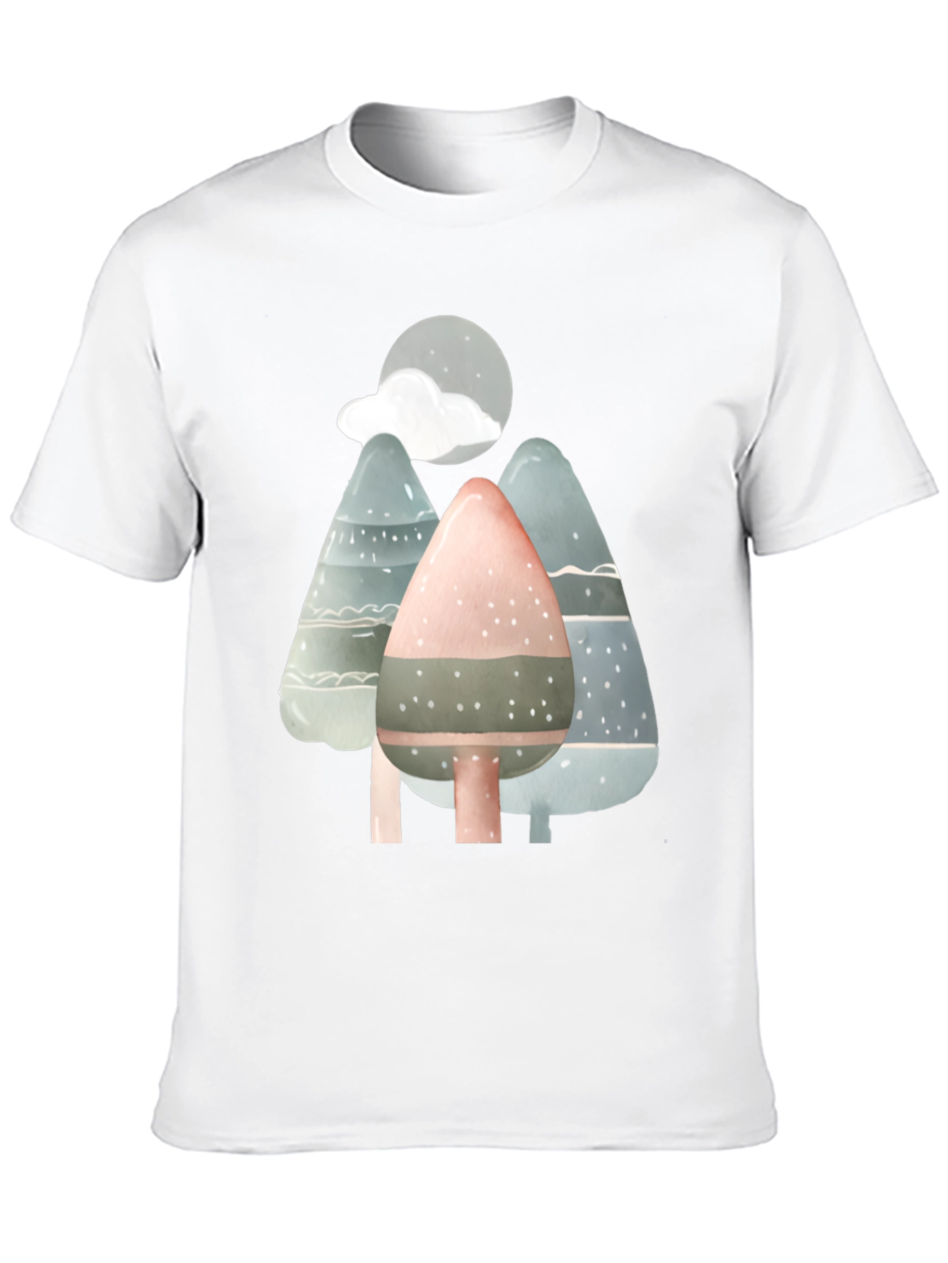 Black Nature Scene T-Shirt view 10