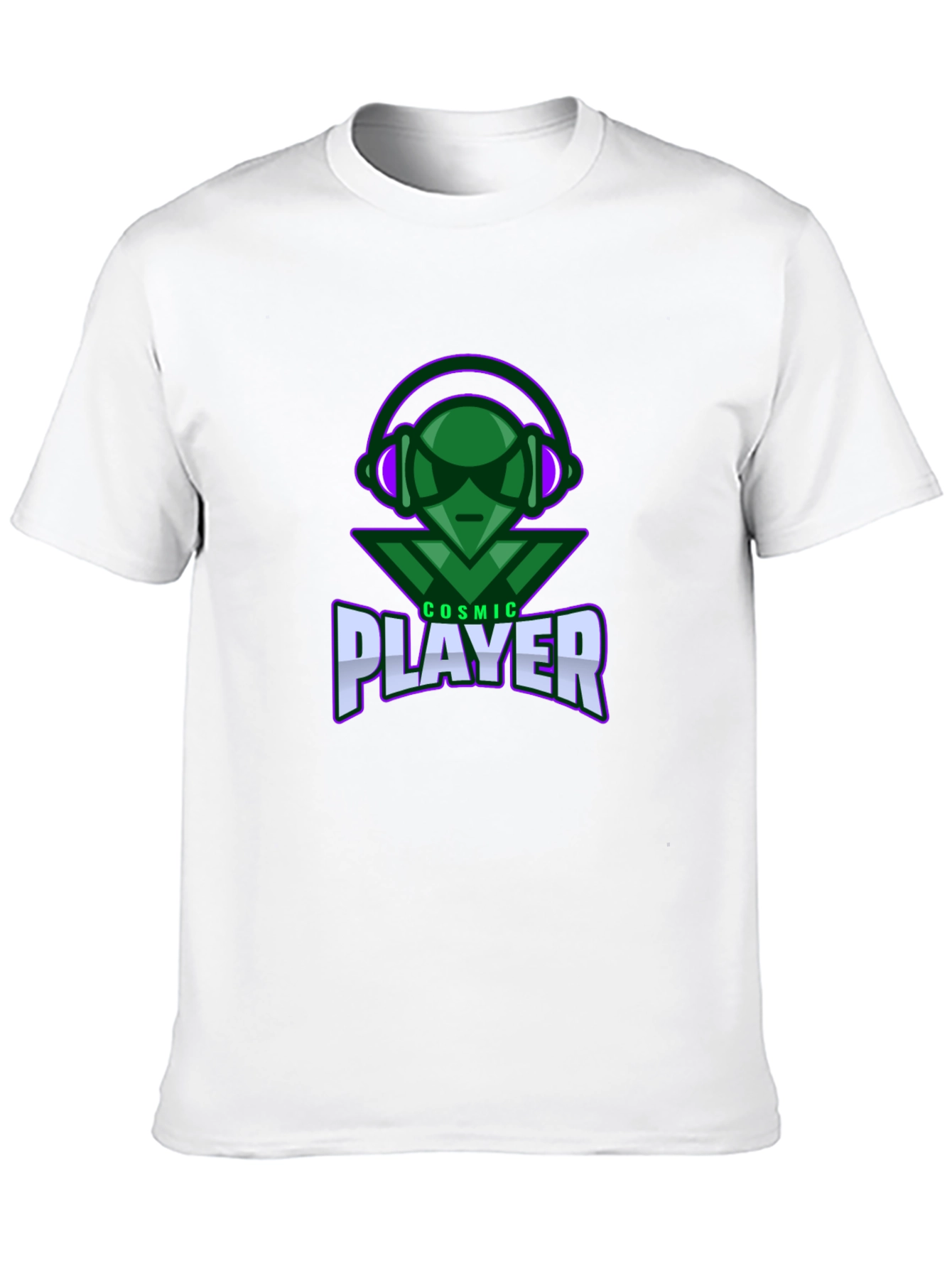 Black Cosmic Player Graphic T-Shirt - Black view 10