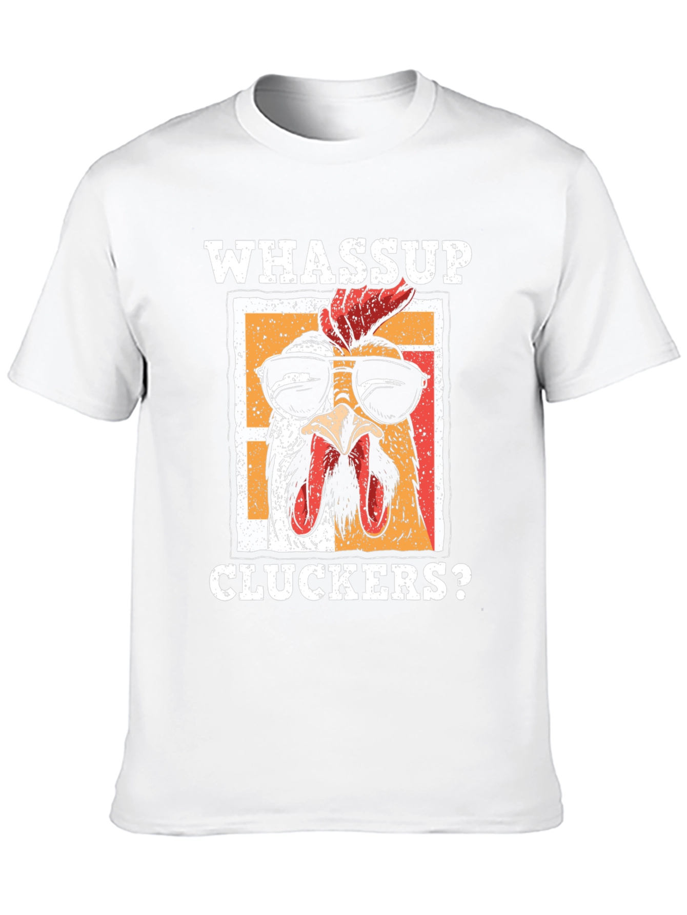 Black Whassup Cluckers? T-Shirt - Cool Chicken Design view 10