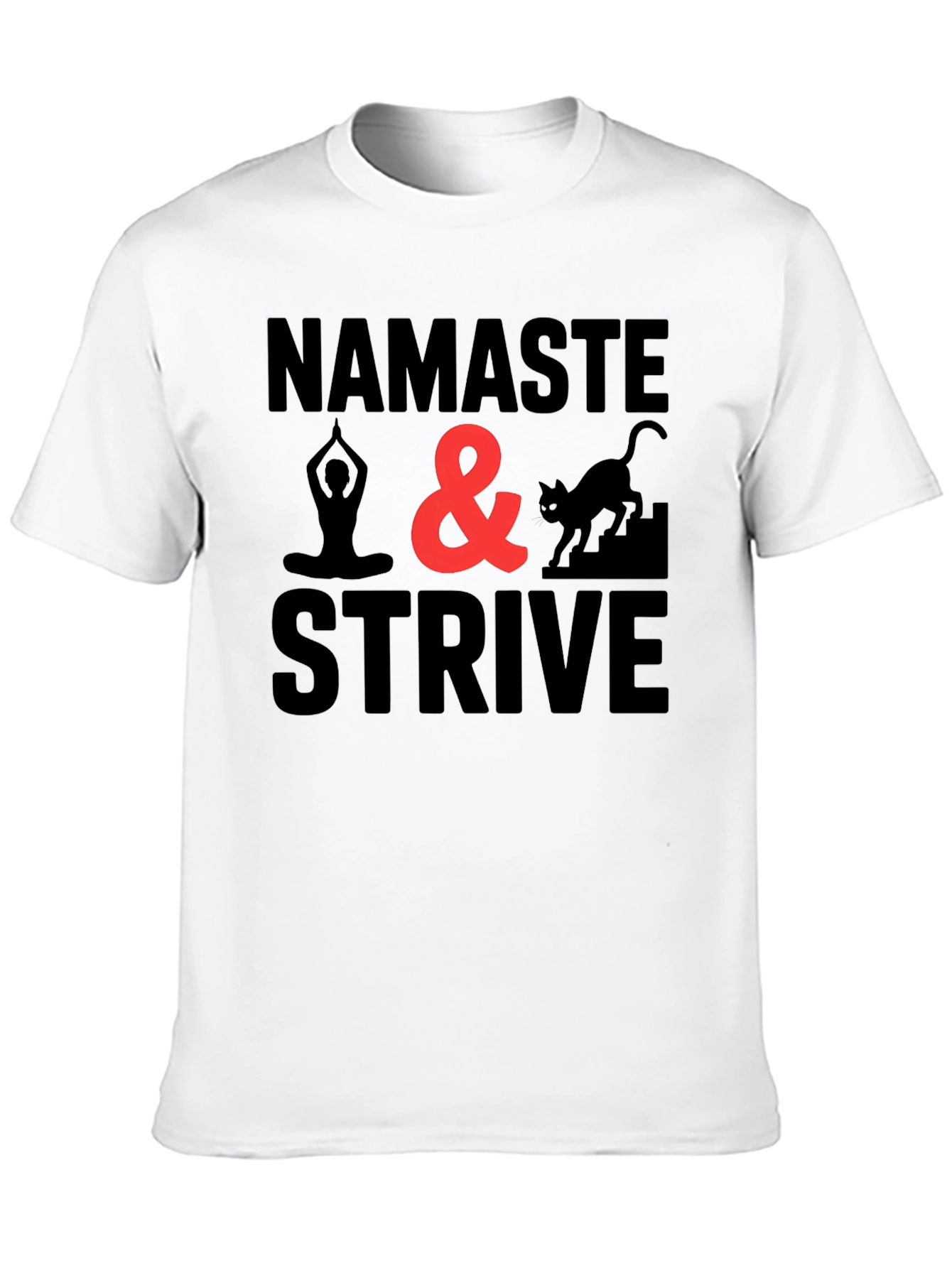 Black Namaste & Strive Graphic Tee view 10