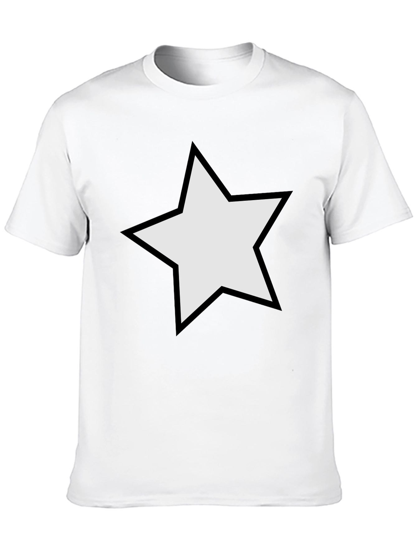 Black Black T-Shirt with Star Design Casual Wear view 10