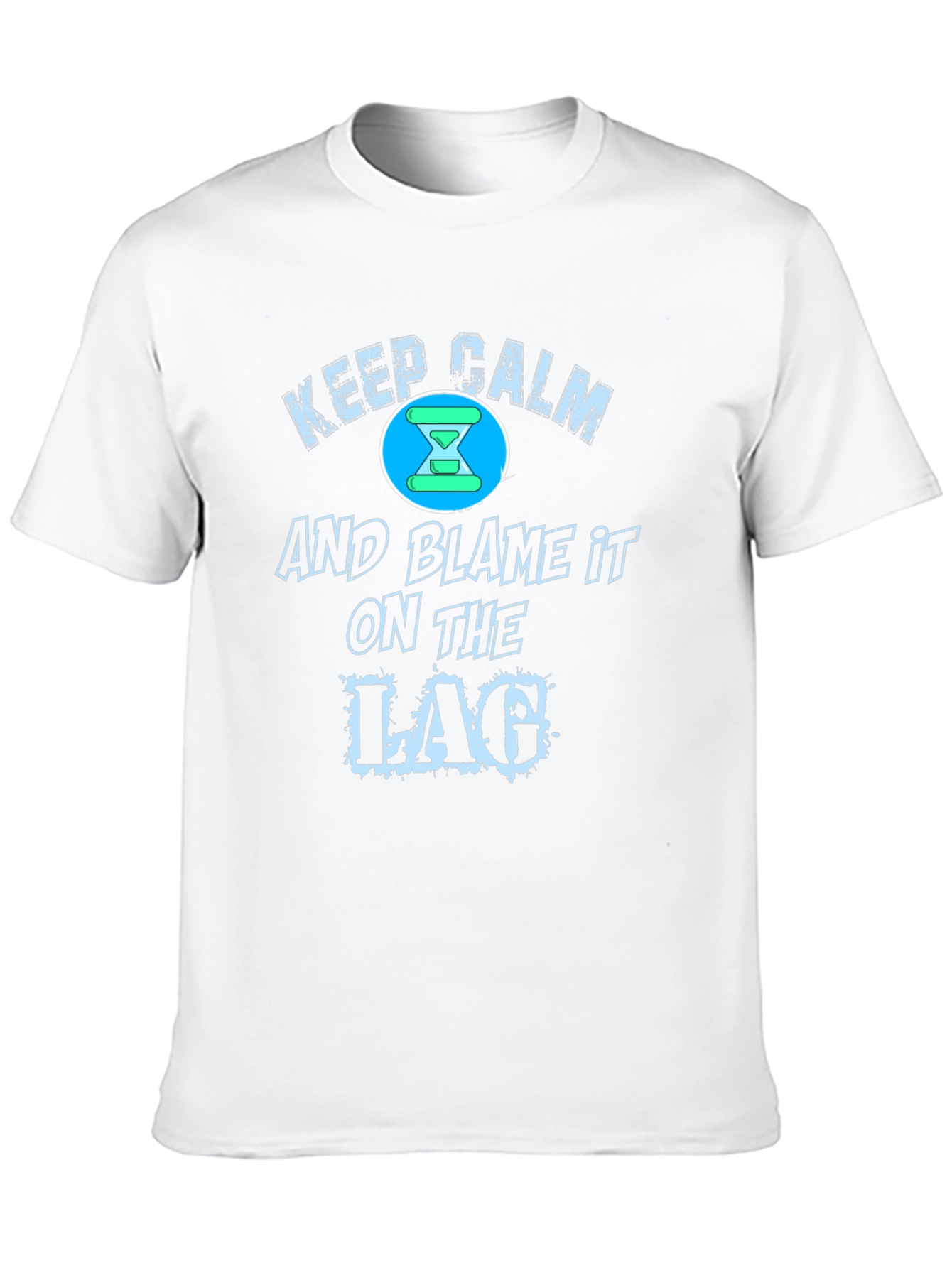 Black Keep Calm Blame Lag Funny Gamer T-Shirt view 10