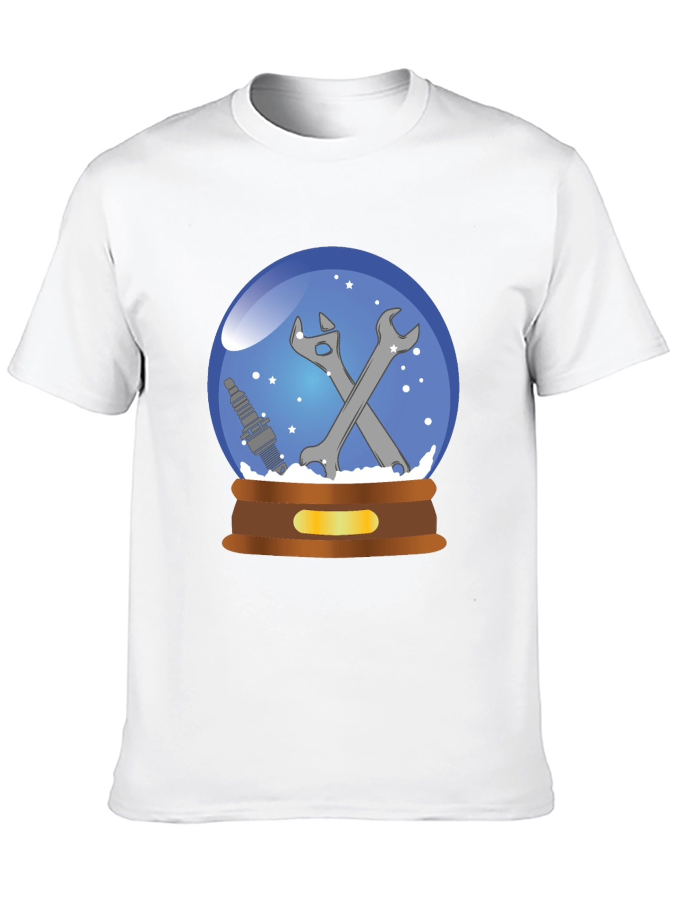 Mechanic Snow Globe T-Shirt - Auto Repair Gift - 10