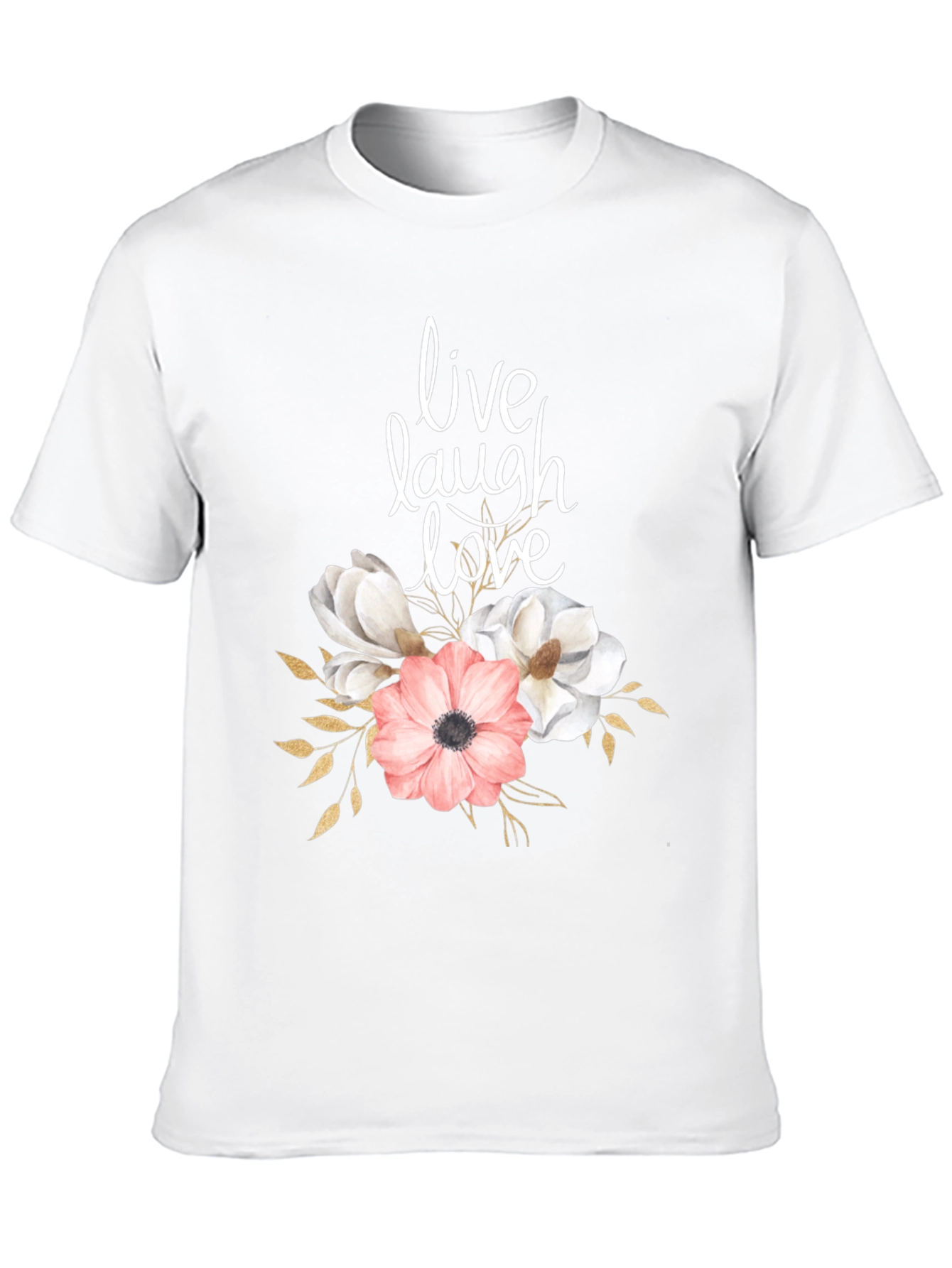 Black Live Laugh Love Floral Graphic T-Shirt view 10