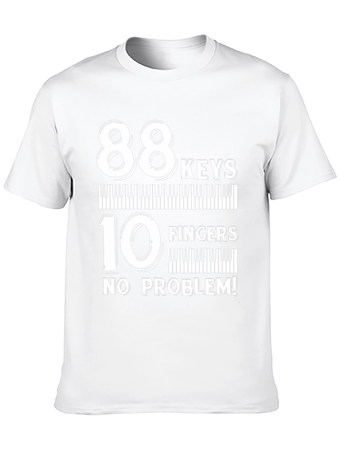 Black 88 Keys 10 Fingers No Problem T-Shirt view 10