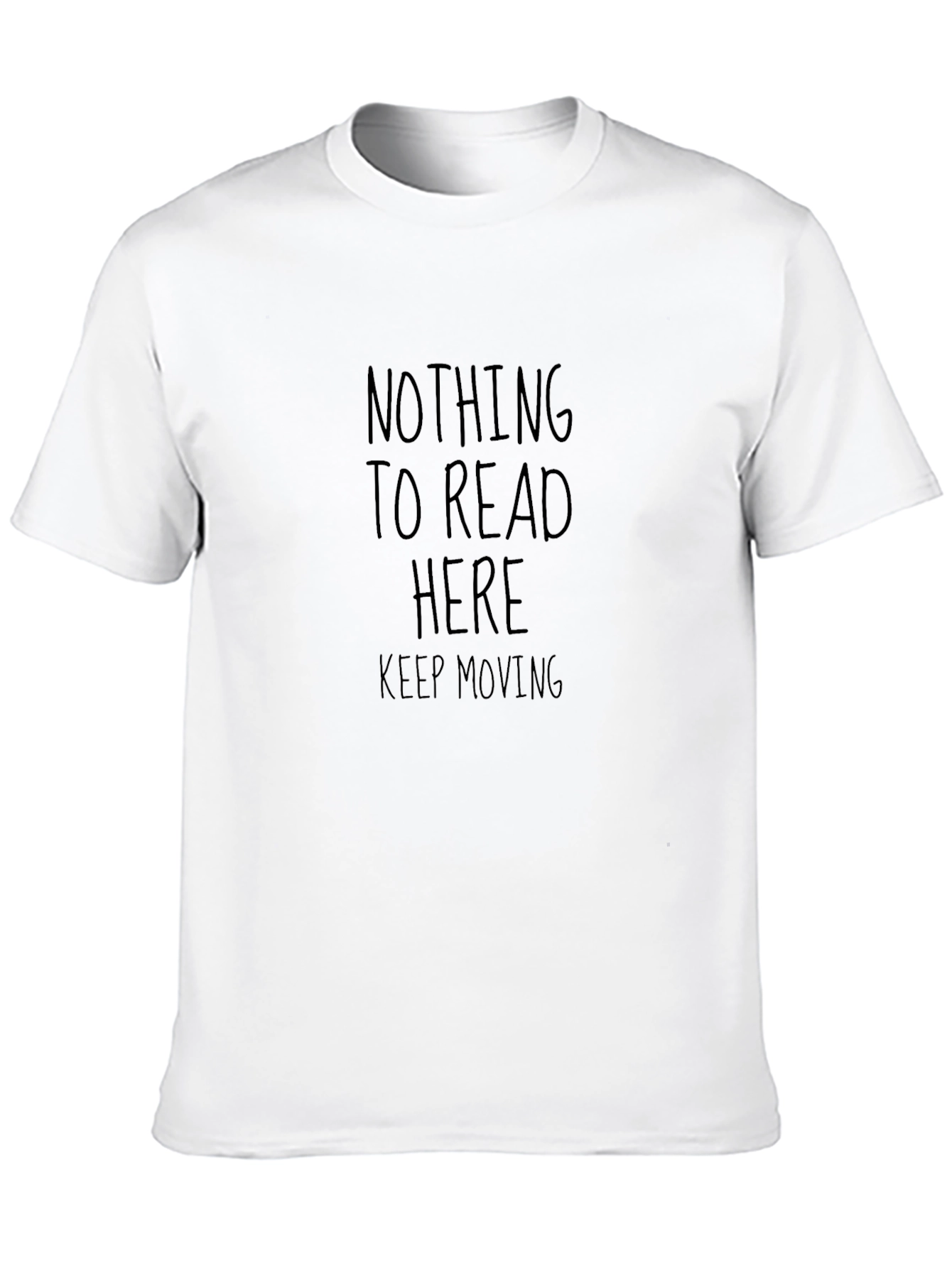 Black Nothing to Read Here - Funny Graphic Tee view 10