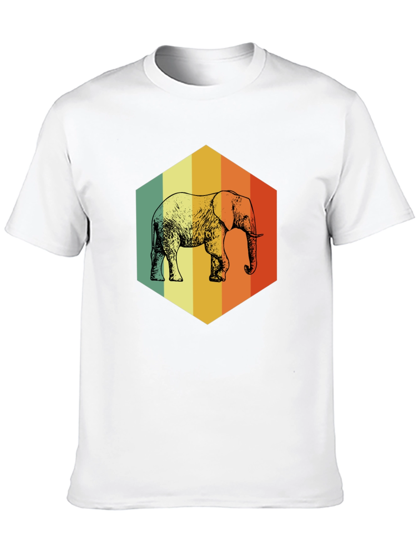 Retro Elephant Graphic T-Shirt - Men's - 10