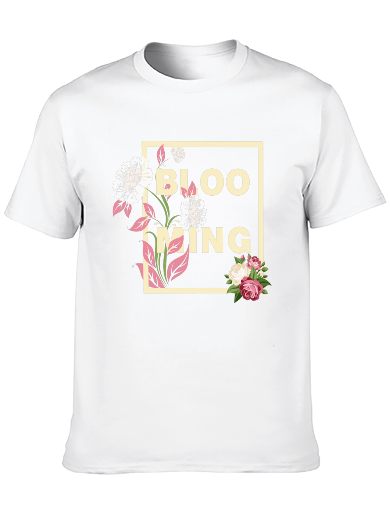 Black Blooming Graphic Tee - Trendy Floral Design view 10