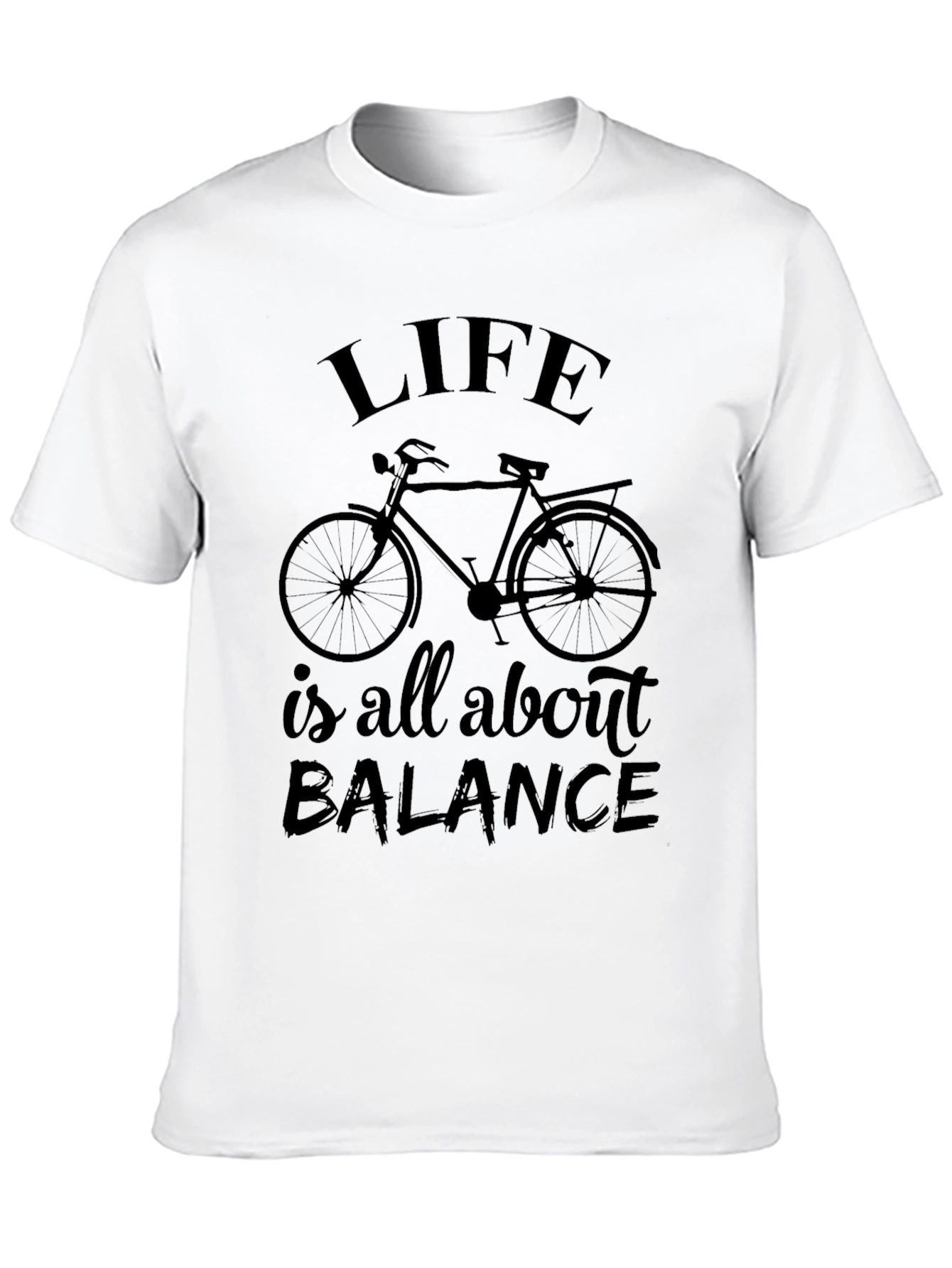 Black Life is Balance T-Shirt - Bicycle Design view 10
