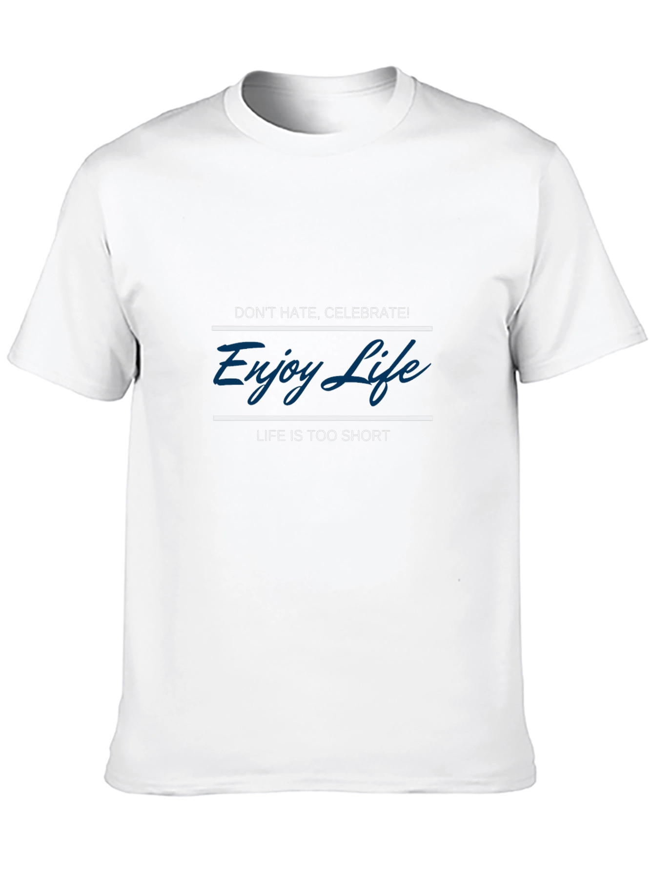 Black Enjoy Life Graphic T-Shirt - Short Sleeve Crew Neck view 10