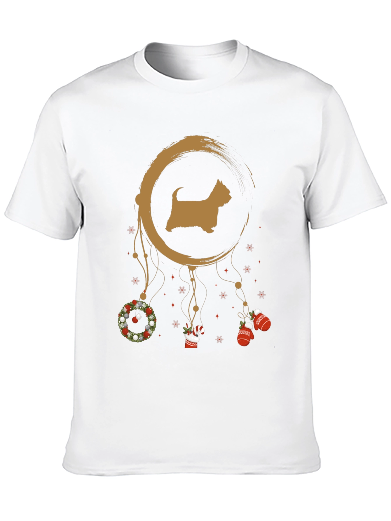 Black Holiday Dog Dreamcatcher Graphic Tee view 10