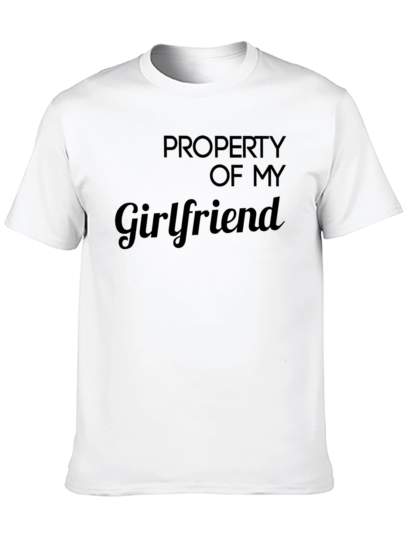 Black Property Of My Girlfriend T-Shirt Novelty Tee view 10