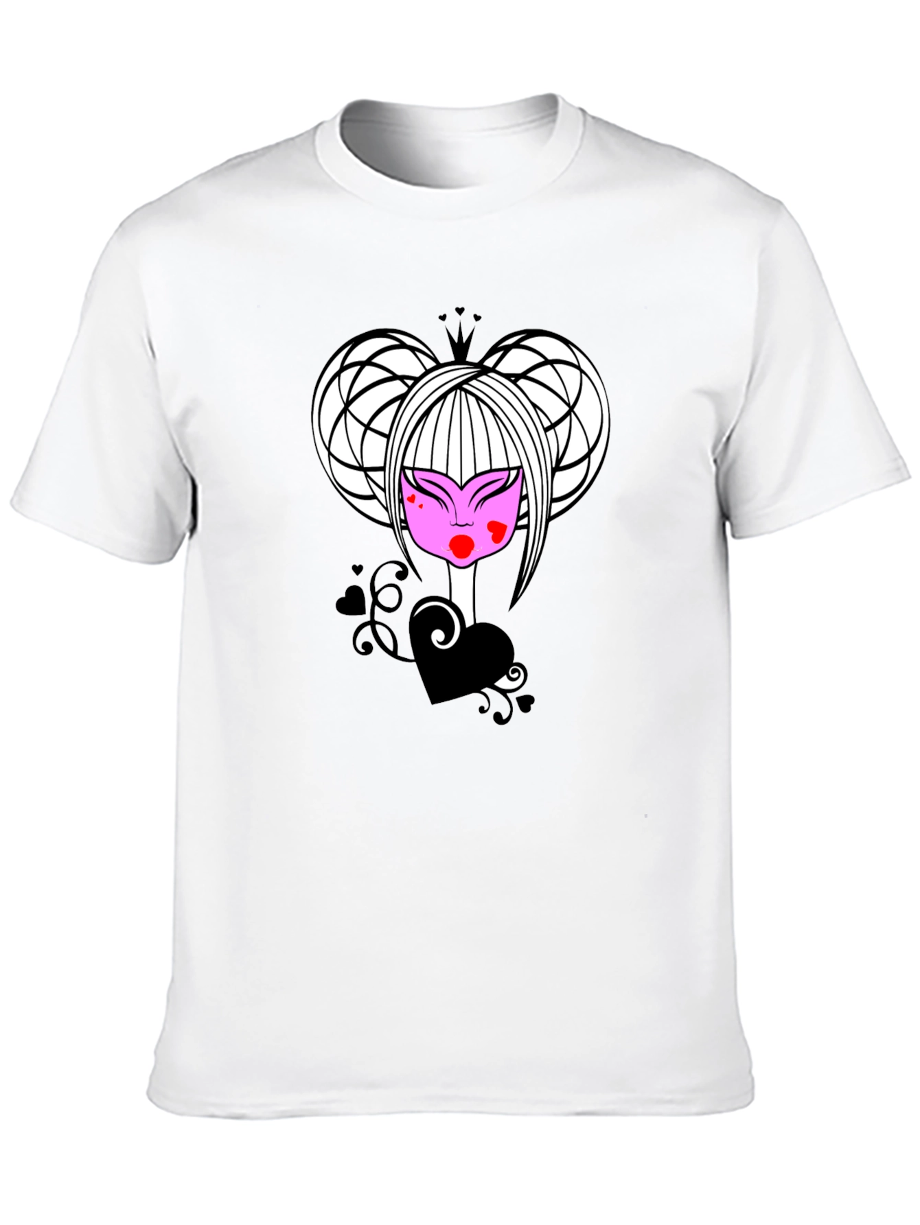 Black Queen of Hearts Graphic Tee - Black view 10