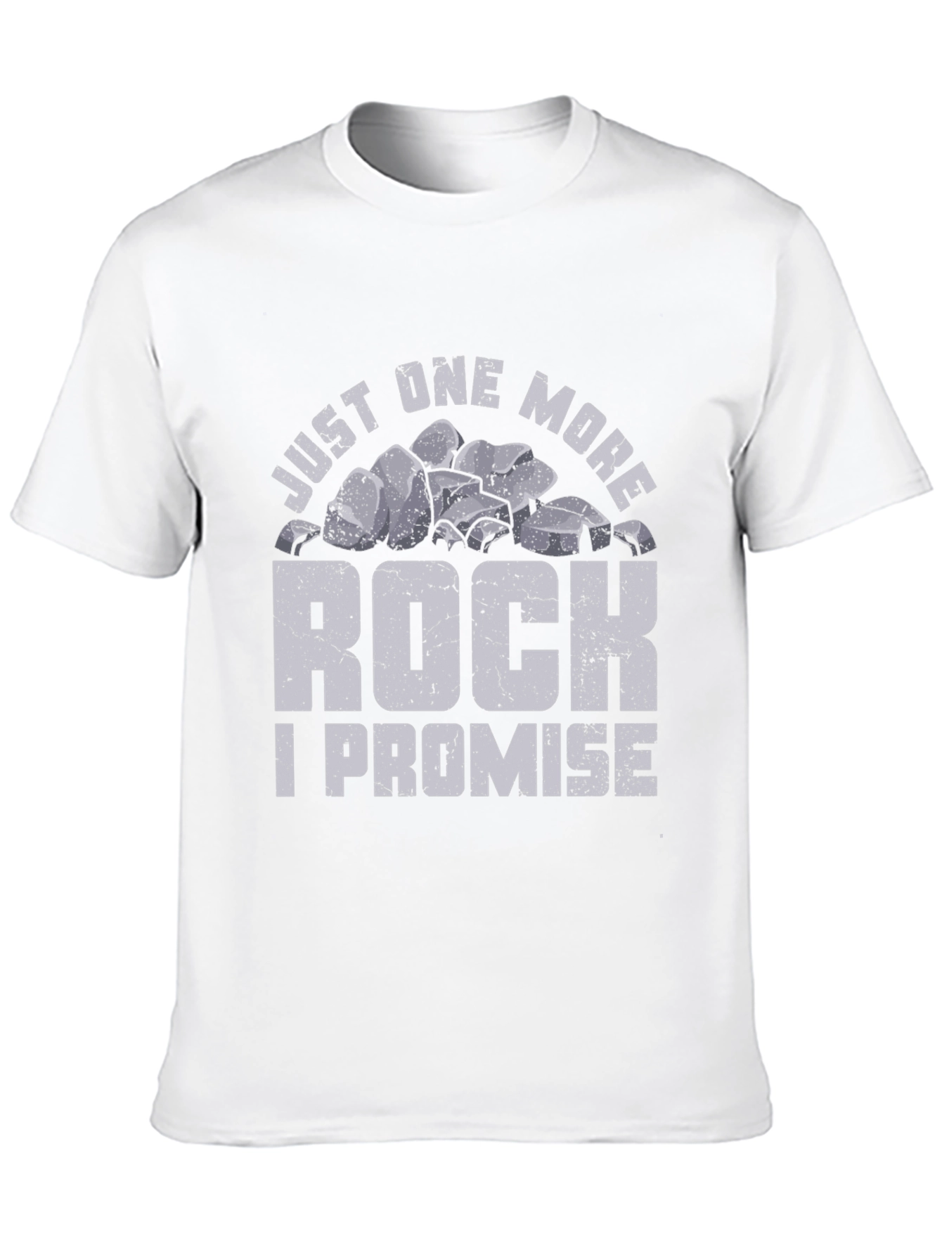 Black Just One More Rock T-Shirt Funny Geologist Shirt view 10
