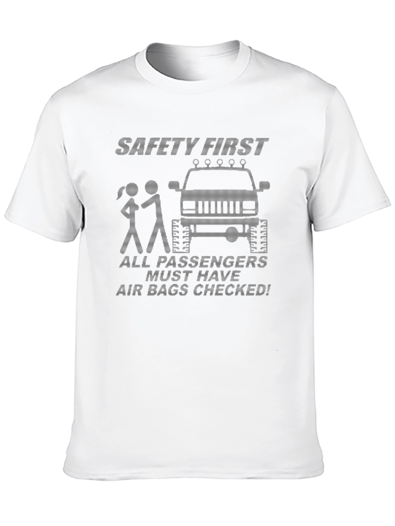 Black Safety First Air Bags Checked Black T-Shirt view 10