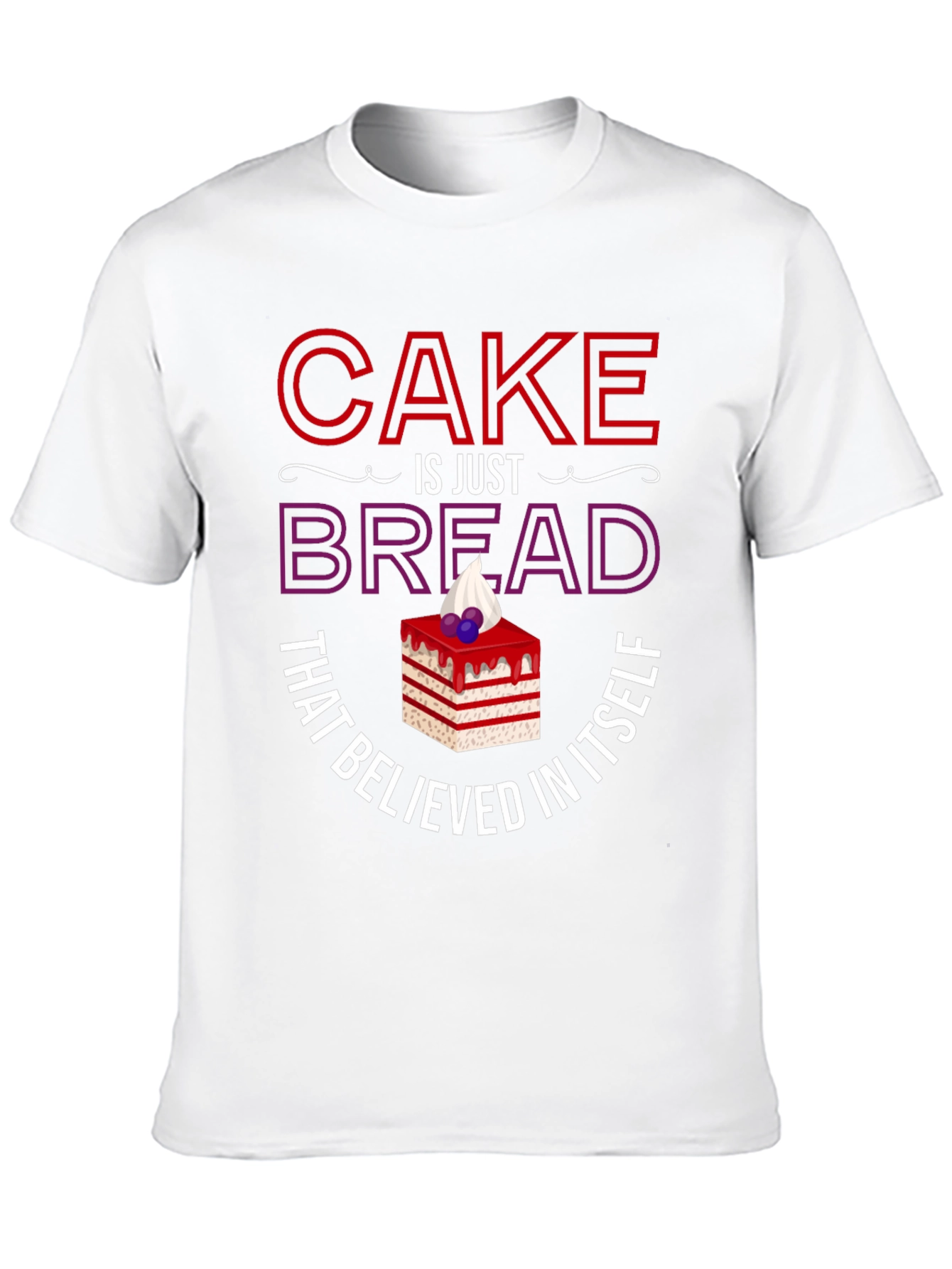 Black Cake Is Just Bread T-Shirt Funny Foodie Tee view 10